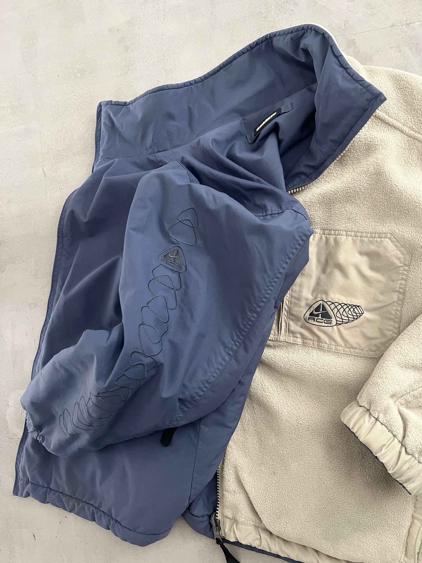 BEIGE 2 SIDE NIKE ACG FLEECE - 2000S - XL/L