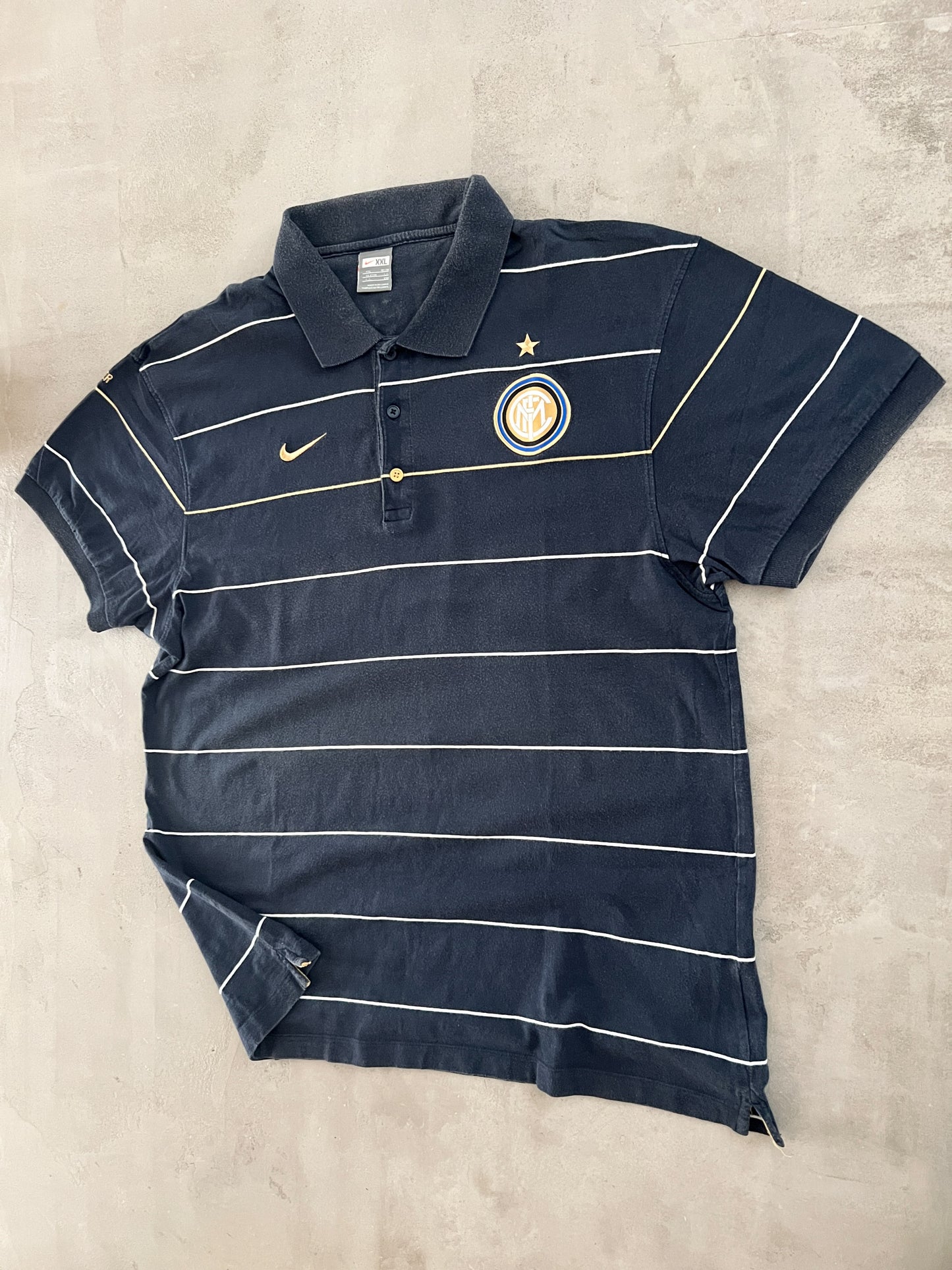 NAVY INTER MILAN NIKE POLO - 2000S - XL