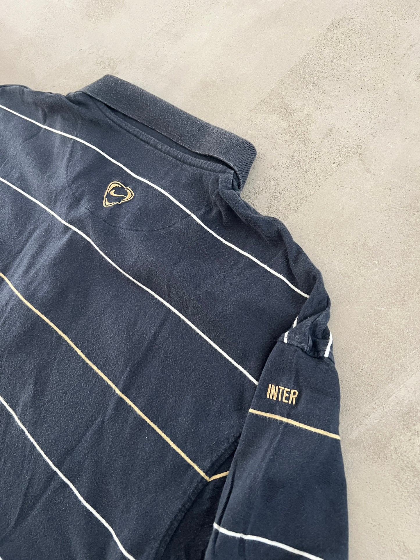 NAVY INTER MILAN NIKE POLO - 2000S - XL