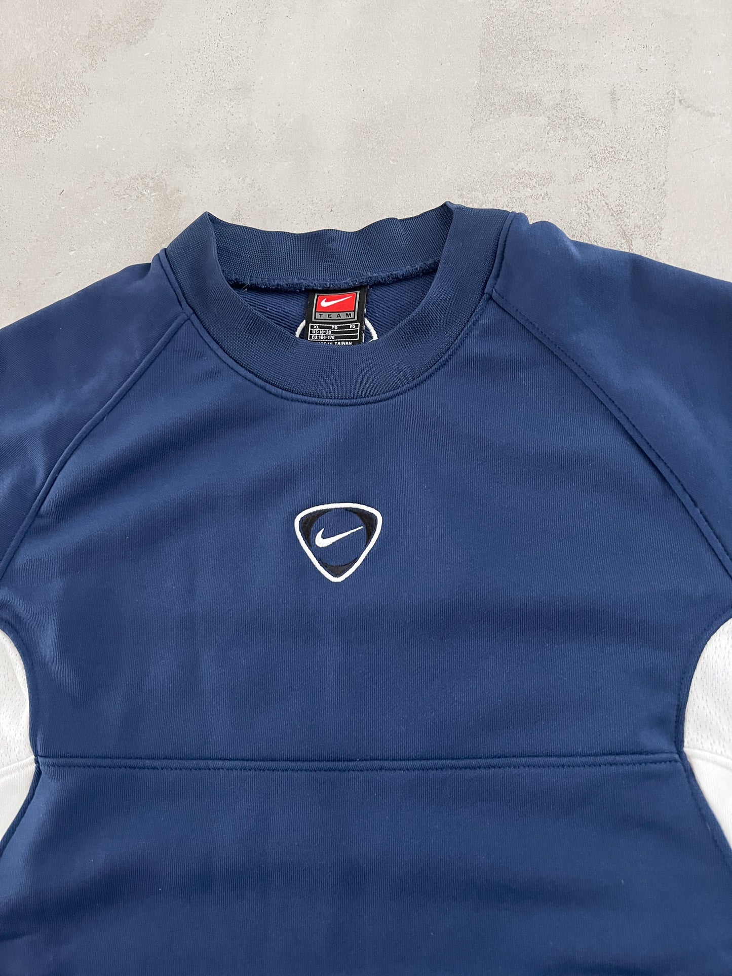 NAVY VALENCIA NIKE SWEATER - 2000S - S