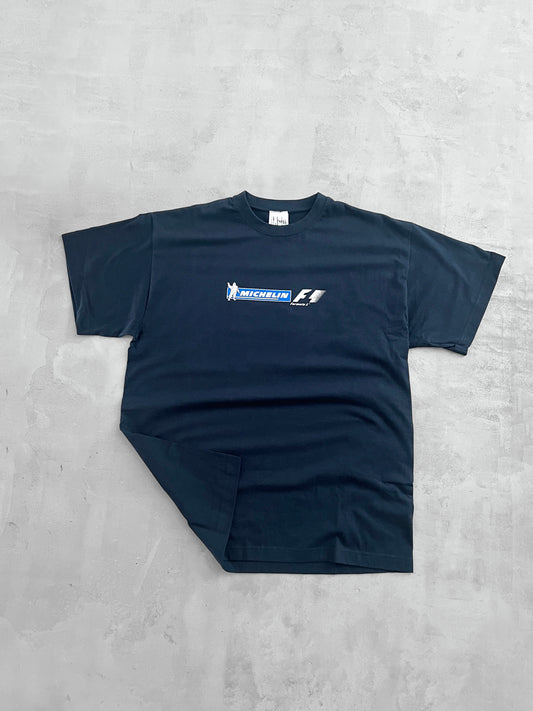 NAVY FORMULA 1 MICHELIN TEE - 2000S - L