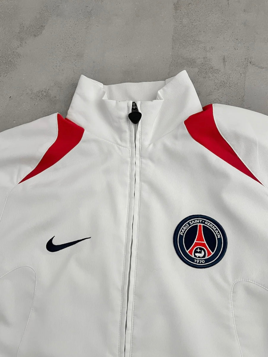 WHITE PSG NIKE TRACK JACKET - 2000S - S