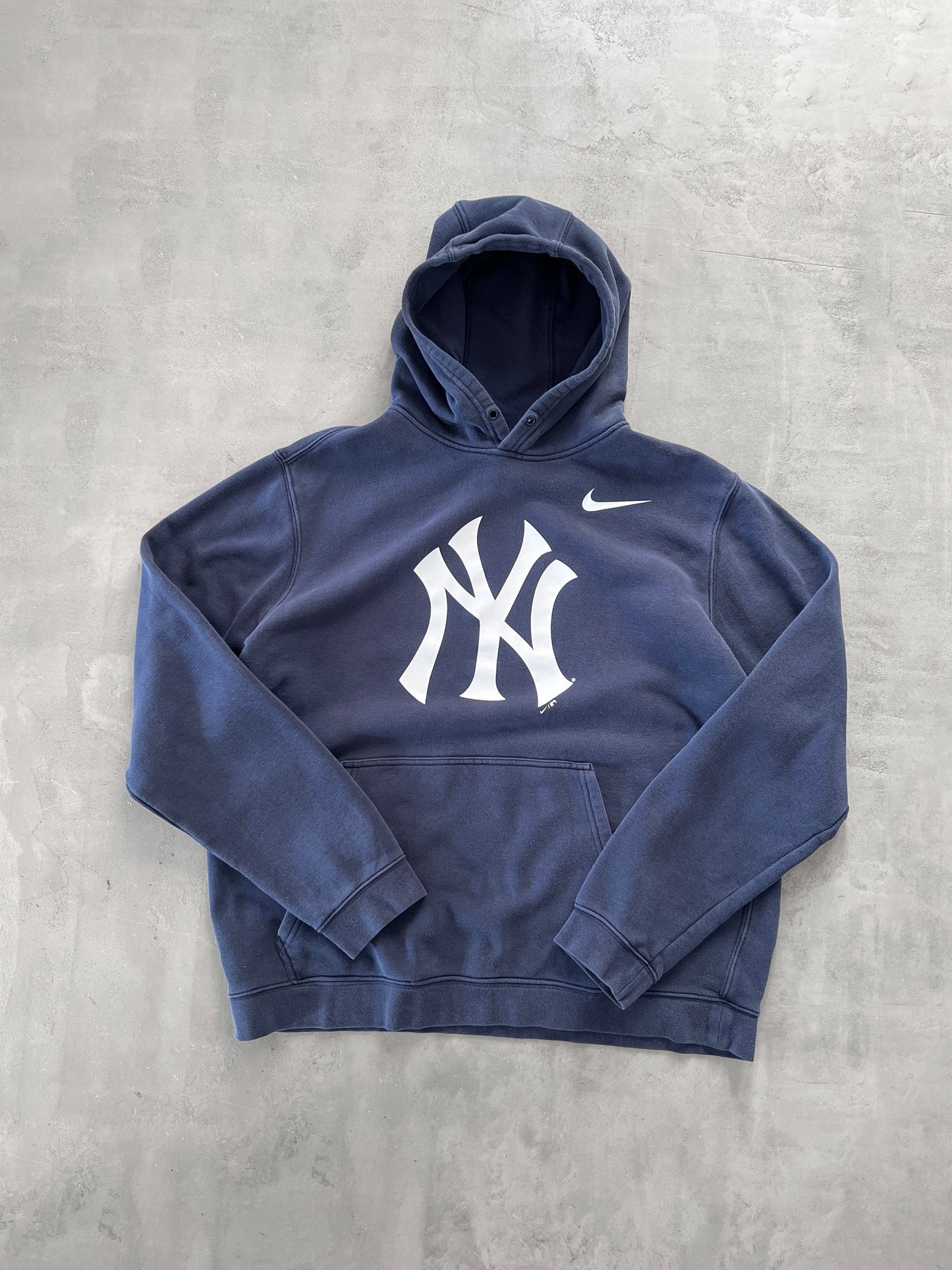 NAVY YANKEES NIKE HOODIE - 2000S - L