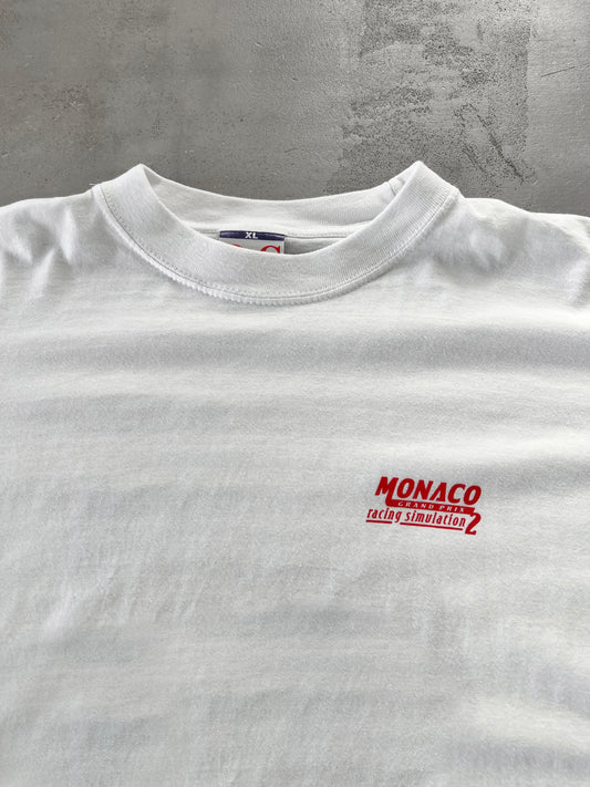 WHITE RACING SIMULATION 2 MONACO PROMO TEE - 1999 - L