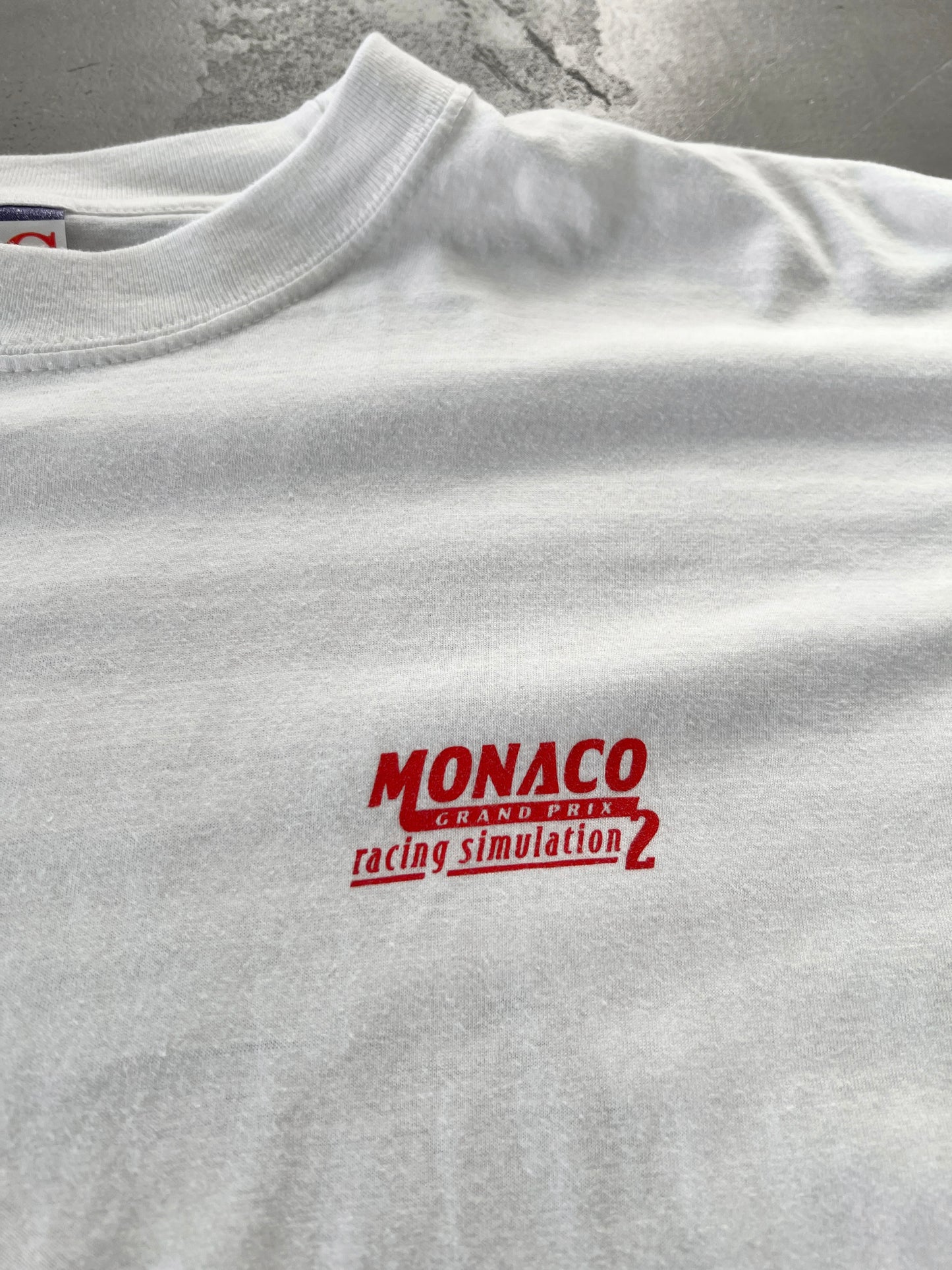 WHITE RACING SIMULATION 2 MONACO PROMO TEE - 1999 - L