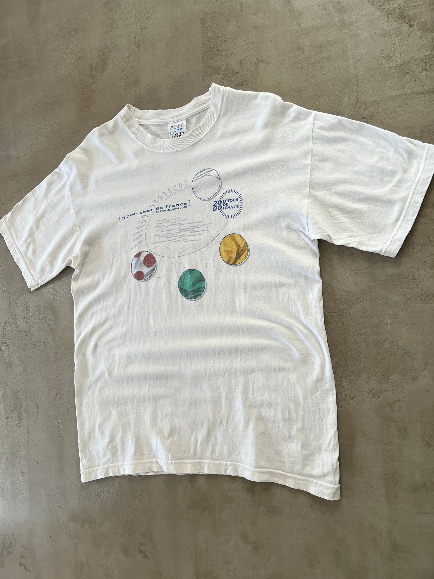 WHITE TOUR DE FRANCE TEE - 2000 - L