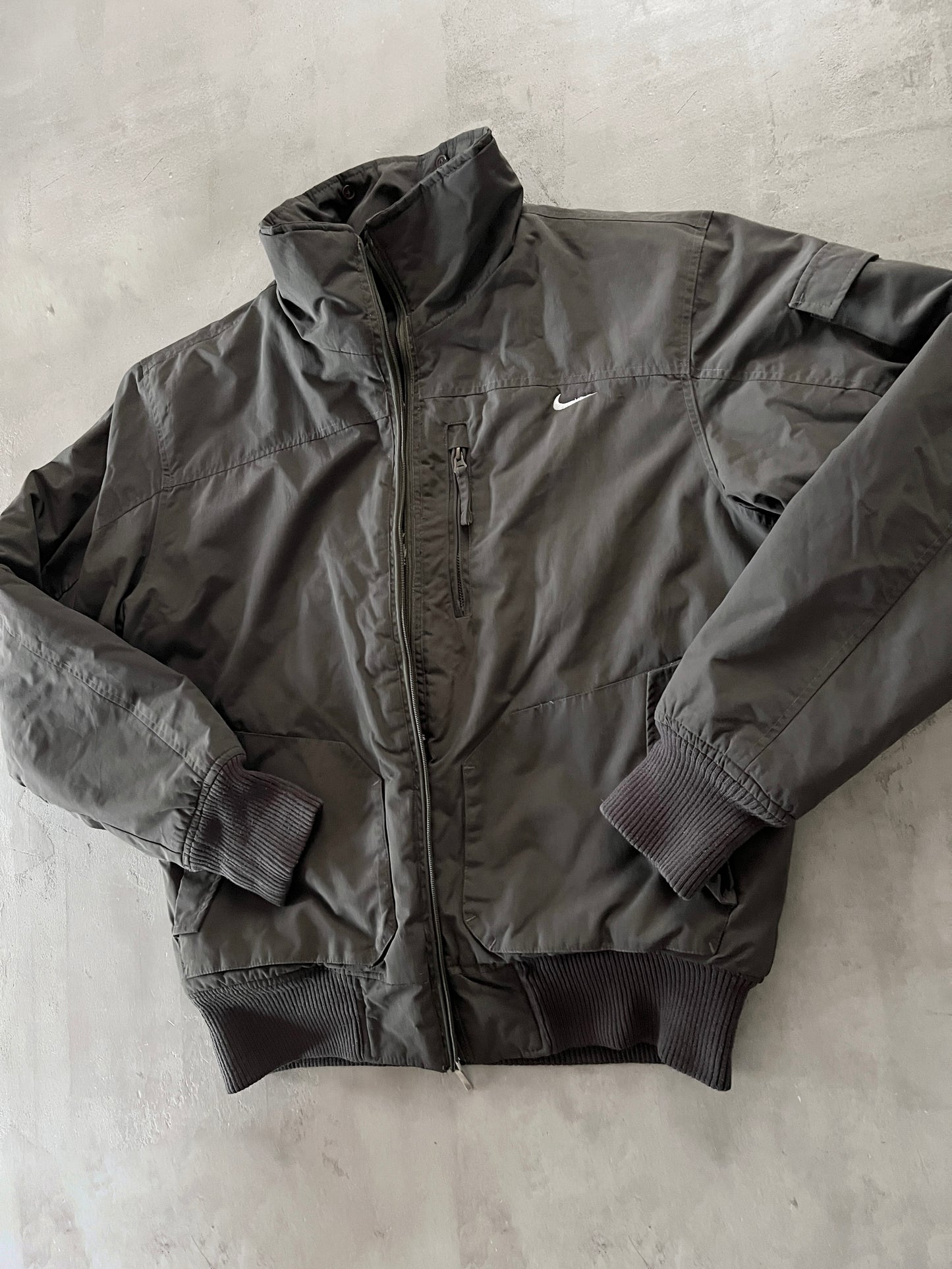 DARK KHAKI NIKE ACG FUR JACKET - 2000S - L/XL
