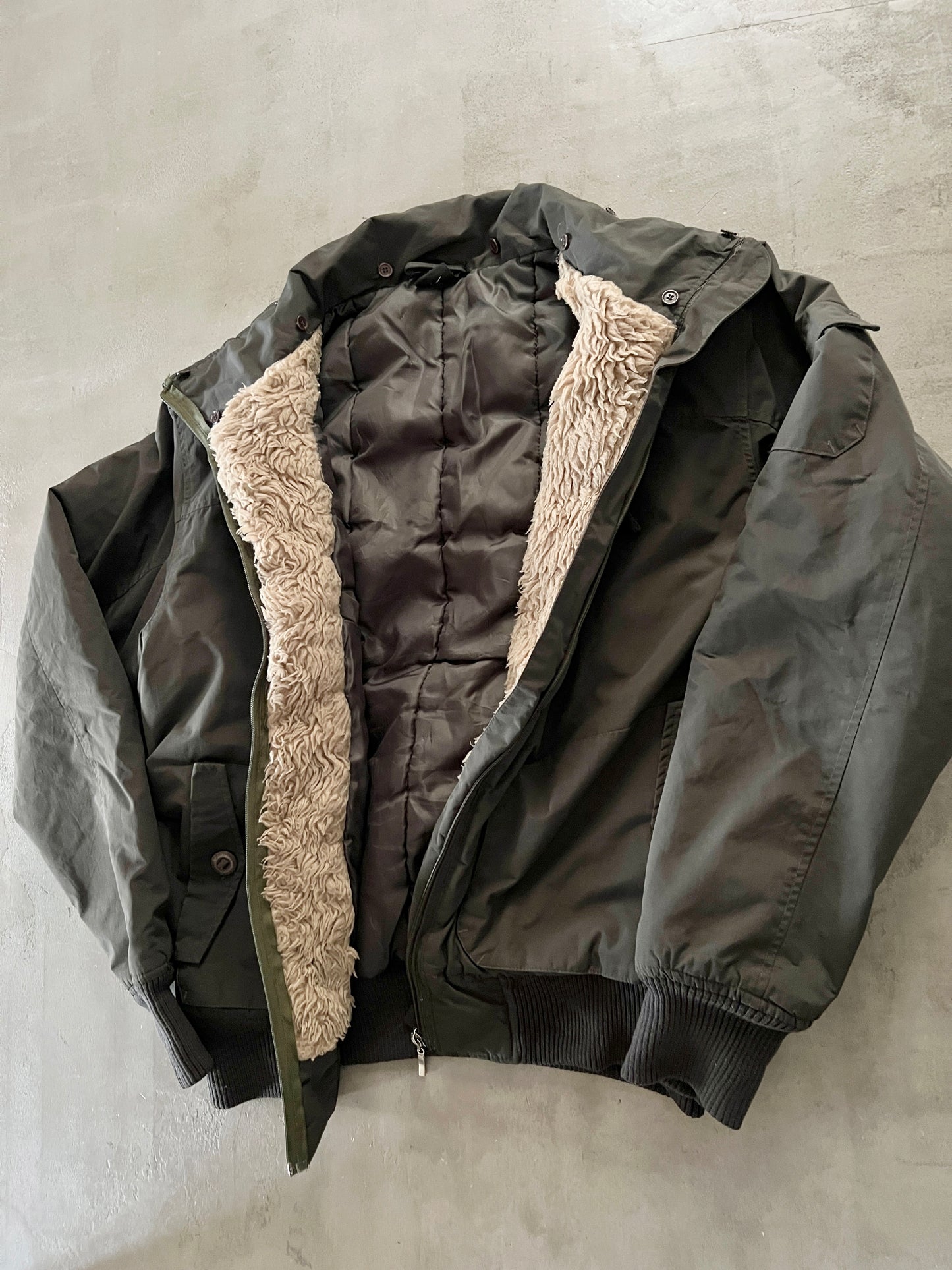 DARK KHAKI NIKE ACG FUR JACKET - 2000S - L/XL