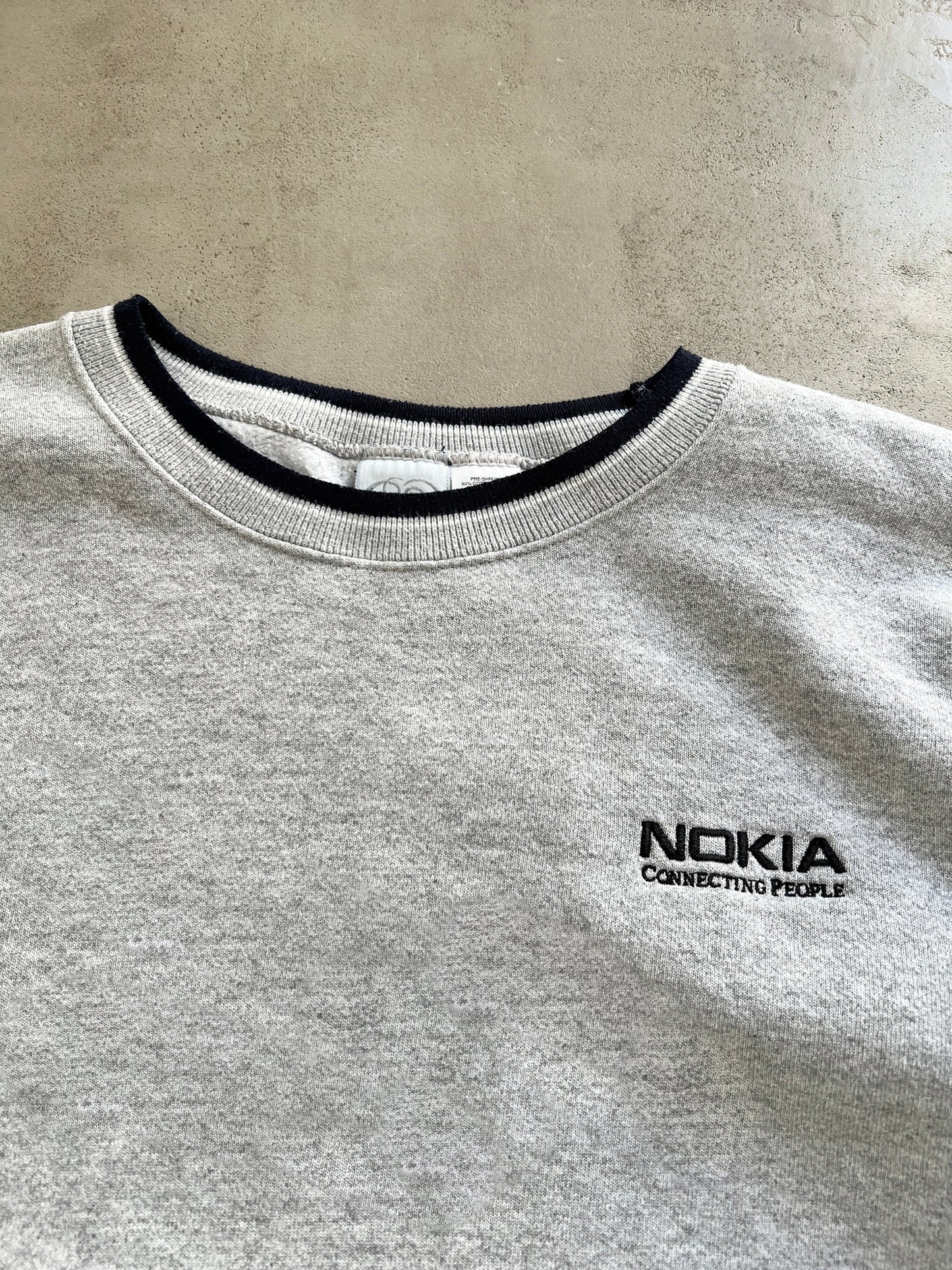 GREY NOKIA PROMO SWEATER - 1990S - L
