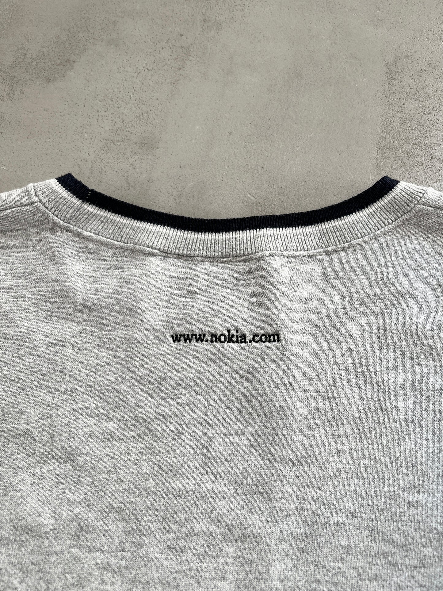 GREY NOKIA PROMO SWEATER - 1990S - L