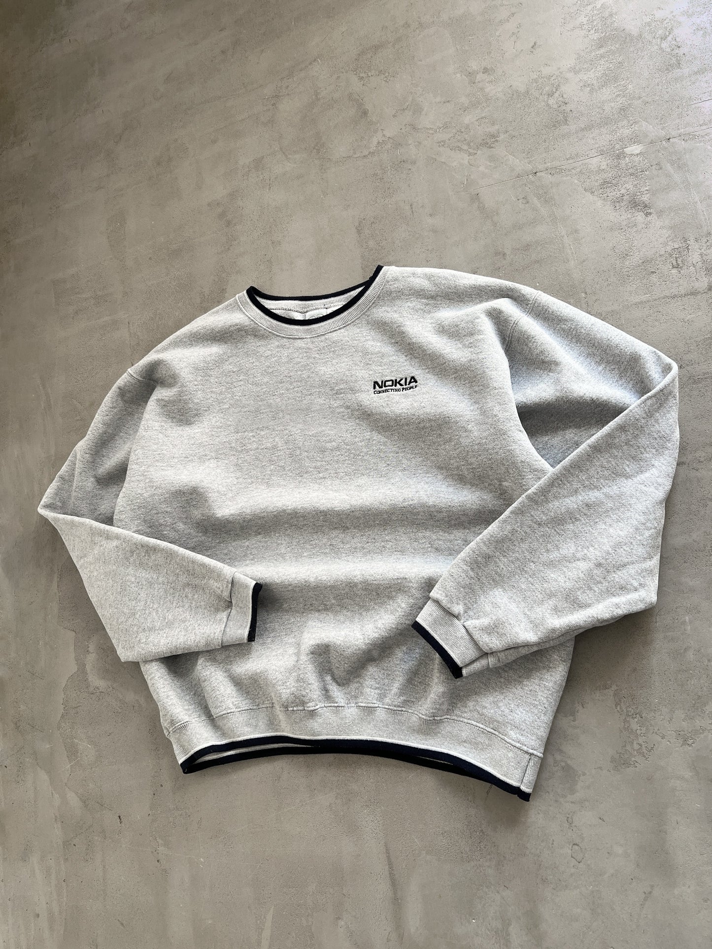 GREY NOKIA PROMO SWEATER - 1990S - L