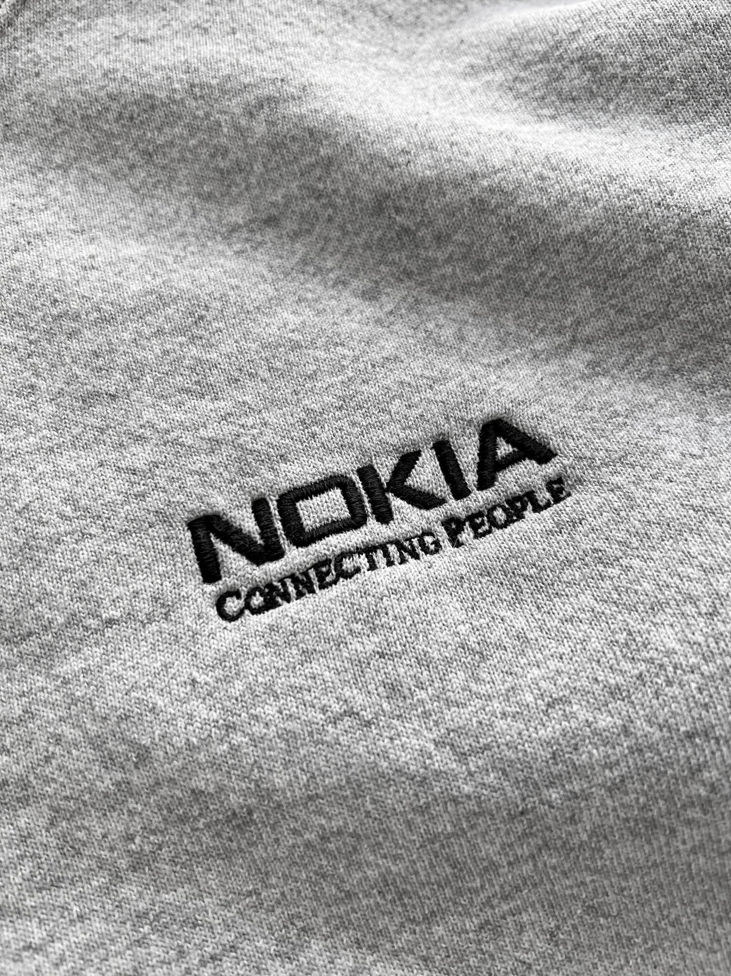 GREY NOKIA PROMO SWEATER - 1990S - L