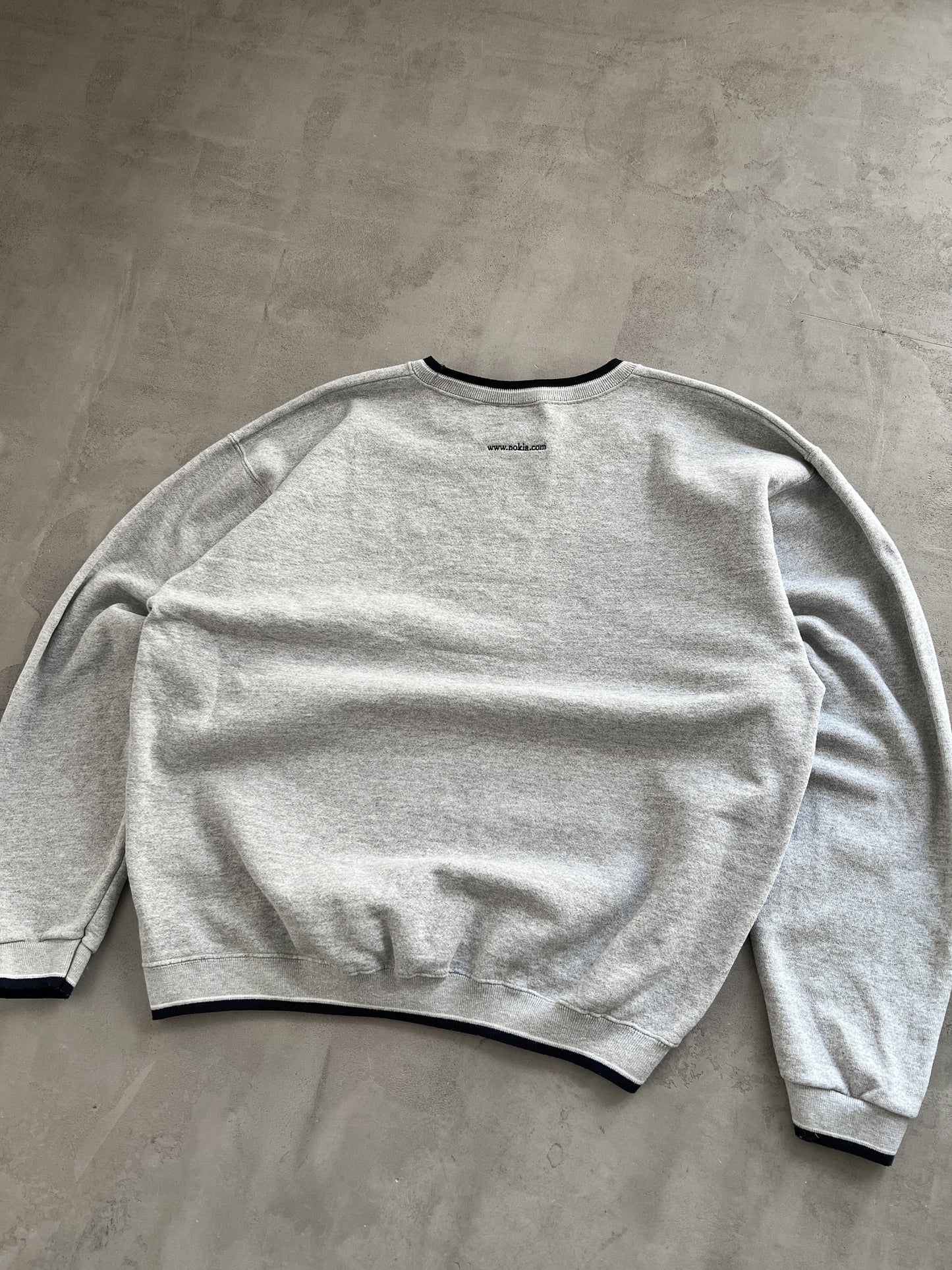 GREY NOKIA PROMO SWEATER - 1990S - L