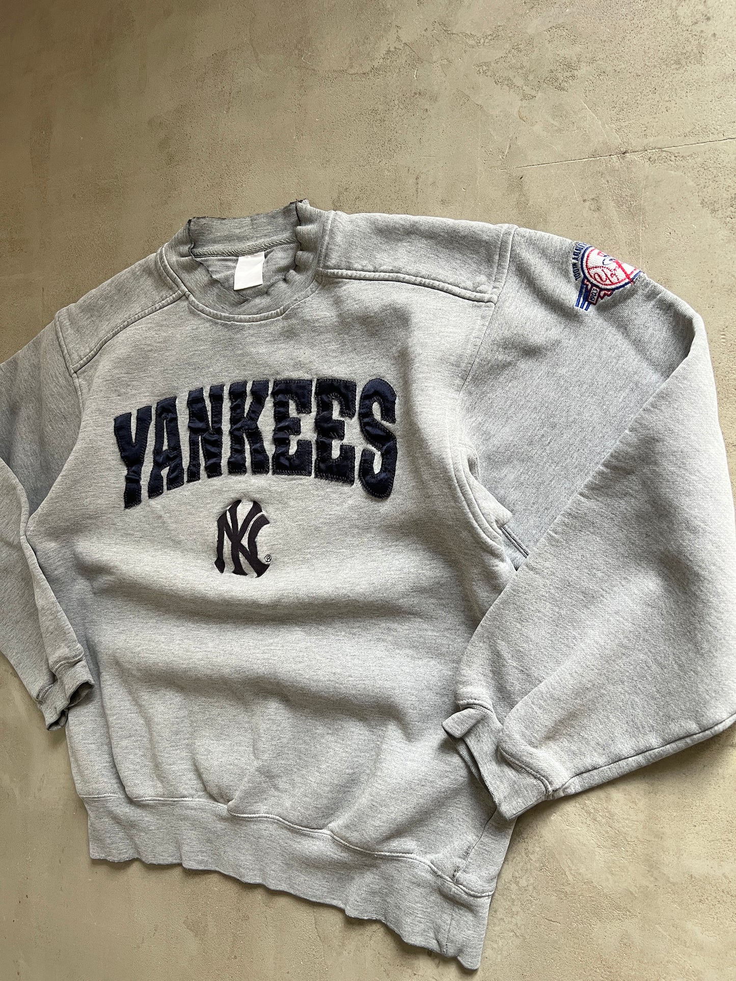 GREY YANKEES SWEATER - 2000S - S