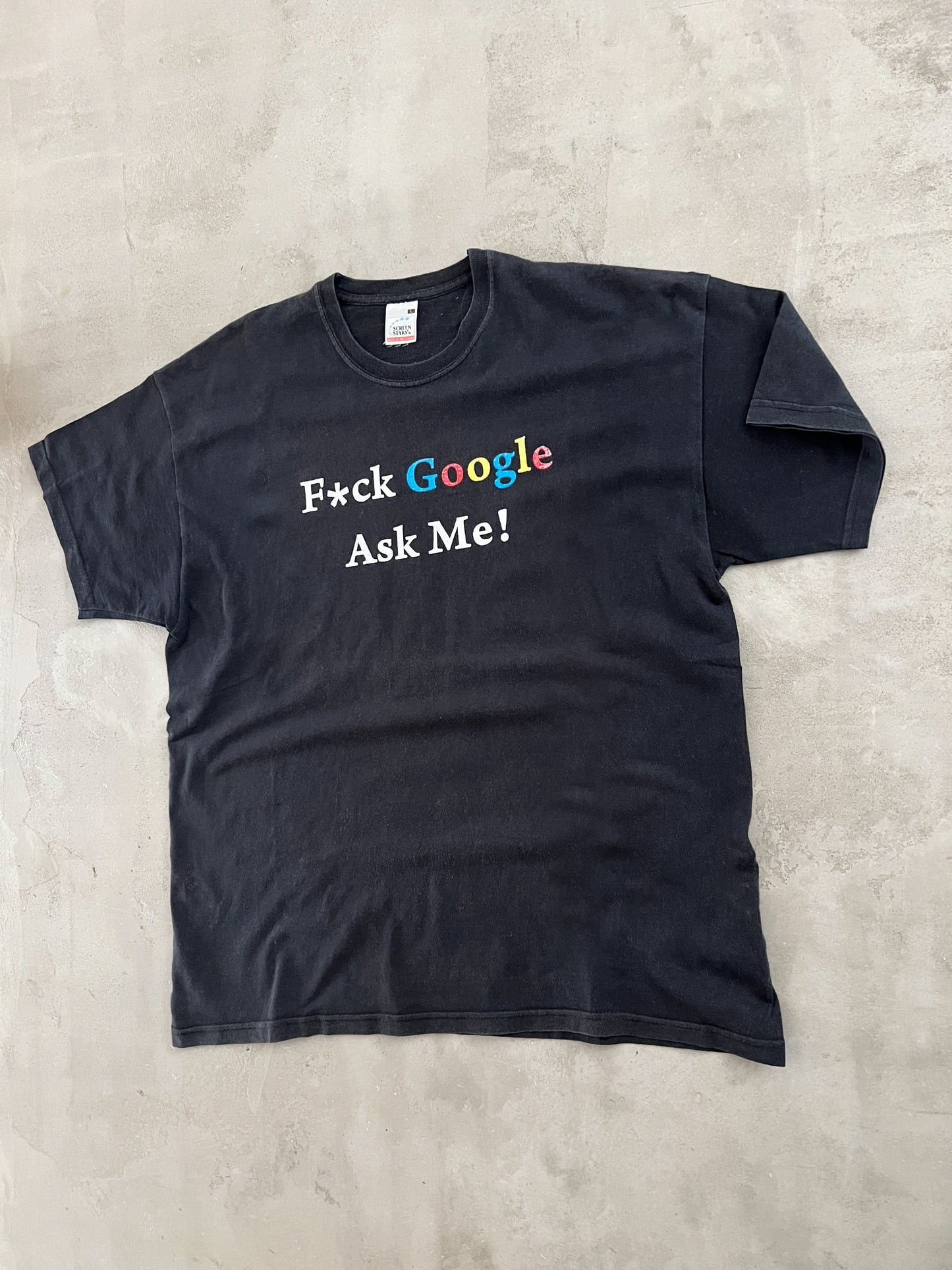BLACK GOOGLE PARODY TEE - 2000S - L