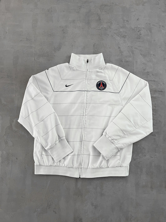 WHITE PSG NIKE TRACK JACKET - 2000S - L