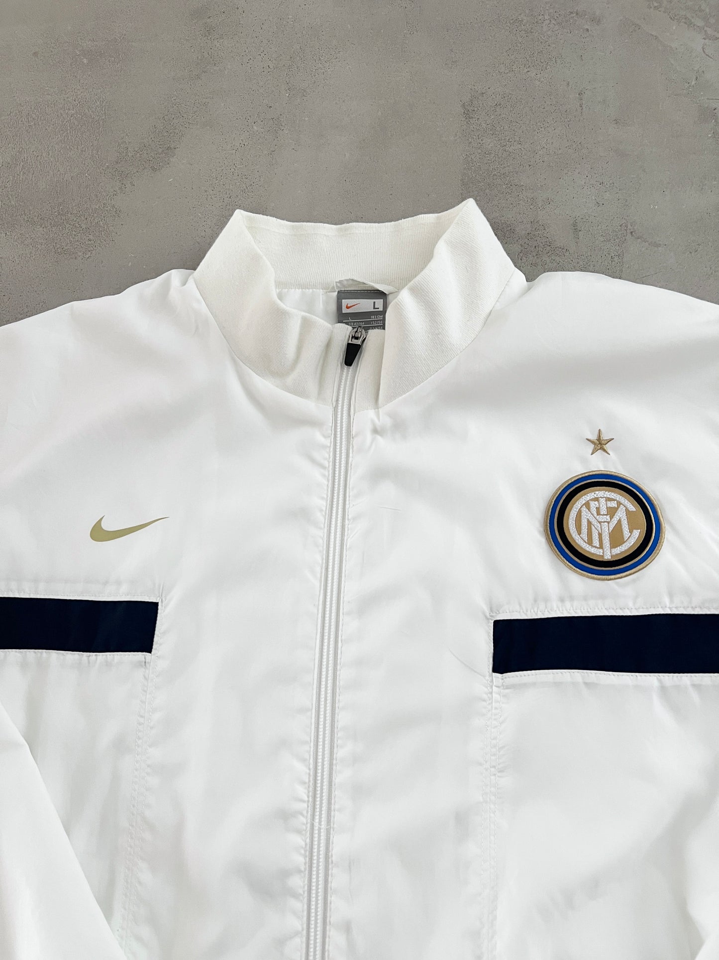 WHITE INTER MILAN NIKE JACKET - 2000S - L
