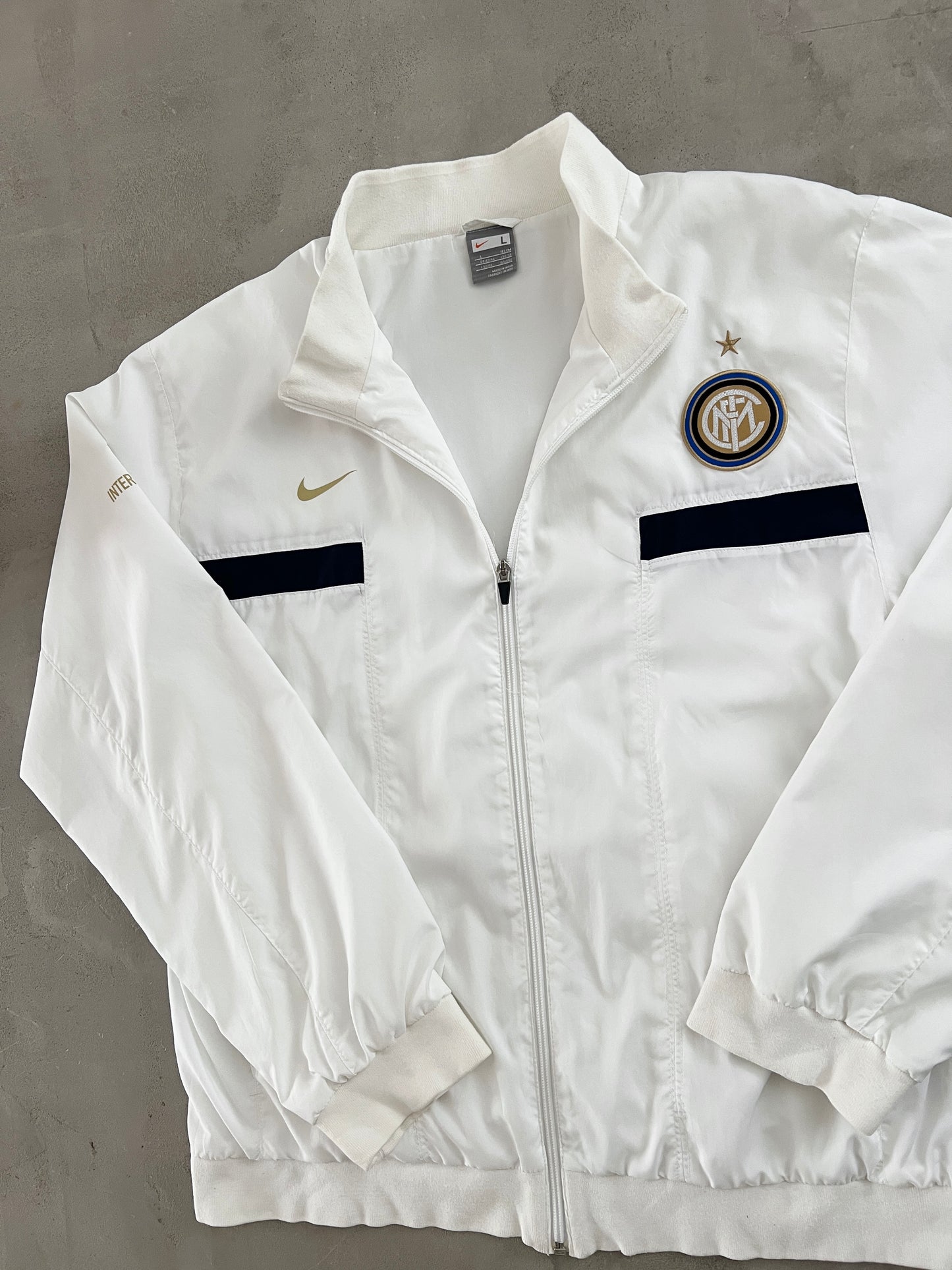 WHITE INTER MILAN NIKE JACKET - 2000S - L