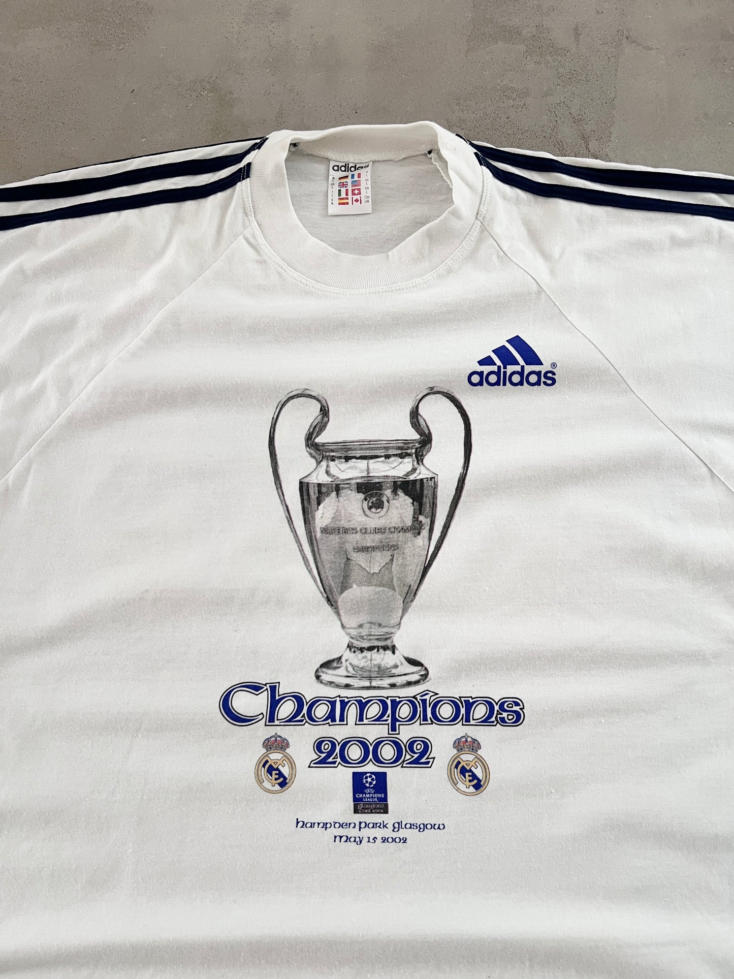 WHITE REAL MADRID ADIDAS CL TEE - 2000S - L/XL