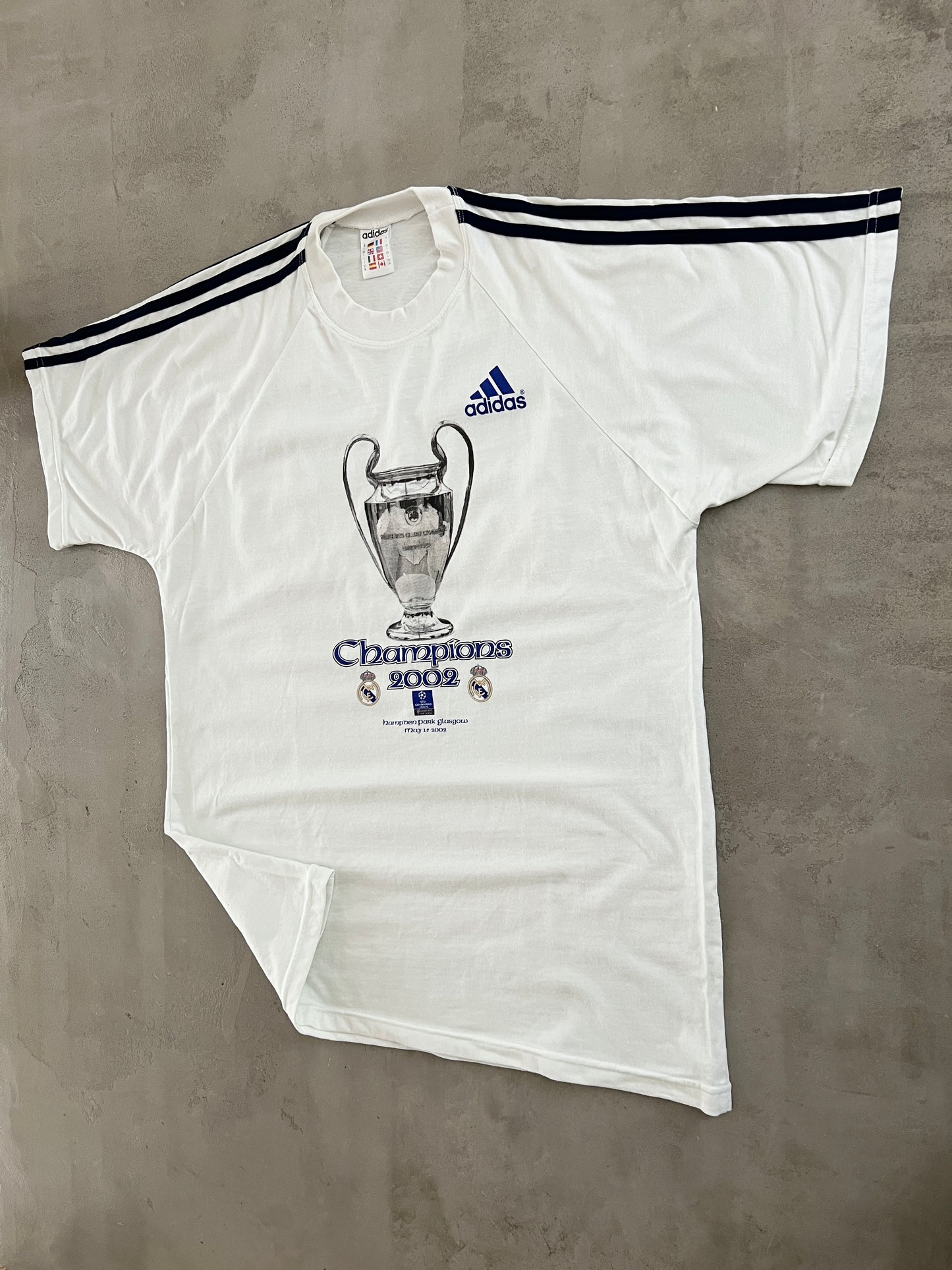 WHITE REAL MADRID ADIDAS CL TEE - 2000S - L/XL