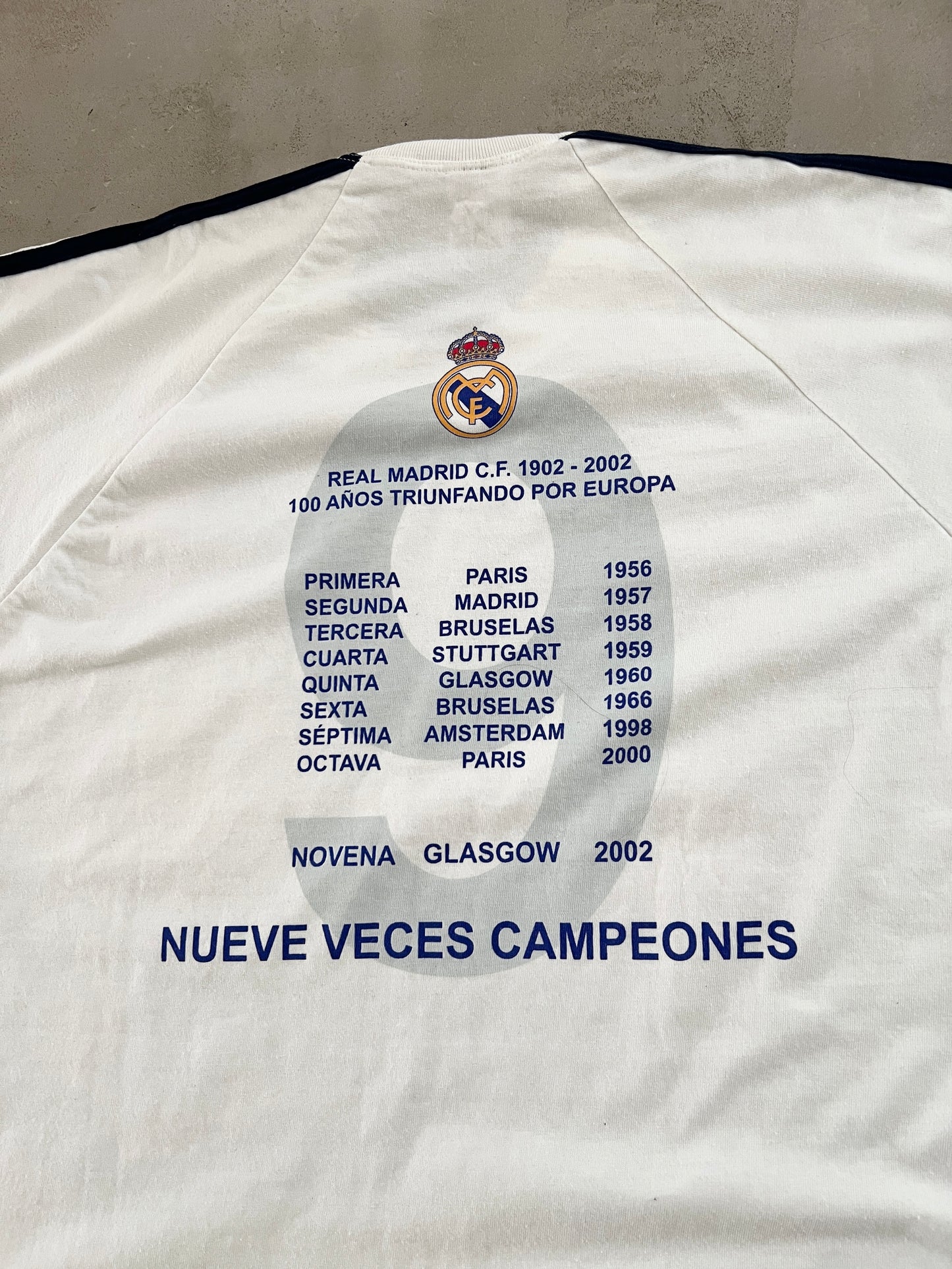 WHITE REAL MADRID ADIDAS CL TEE - 2000S - L/XL