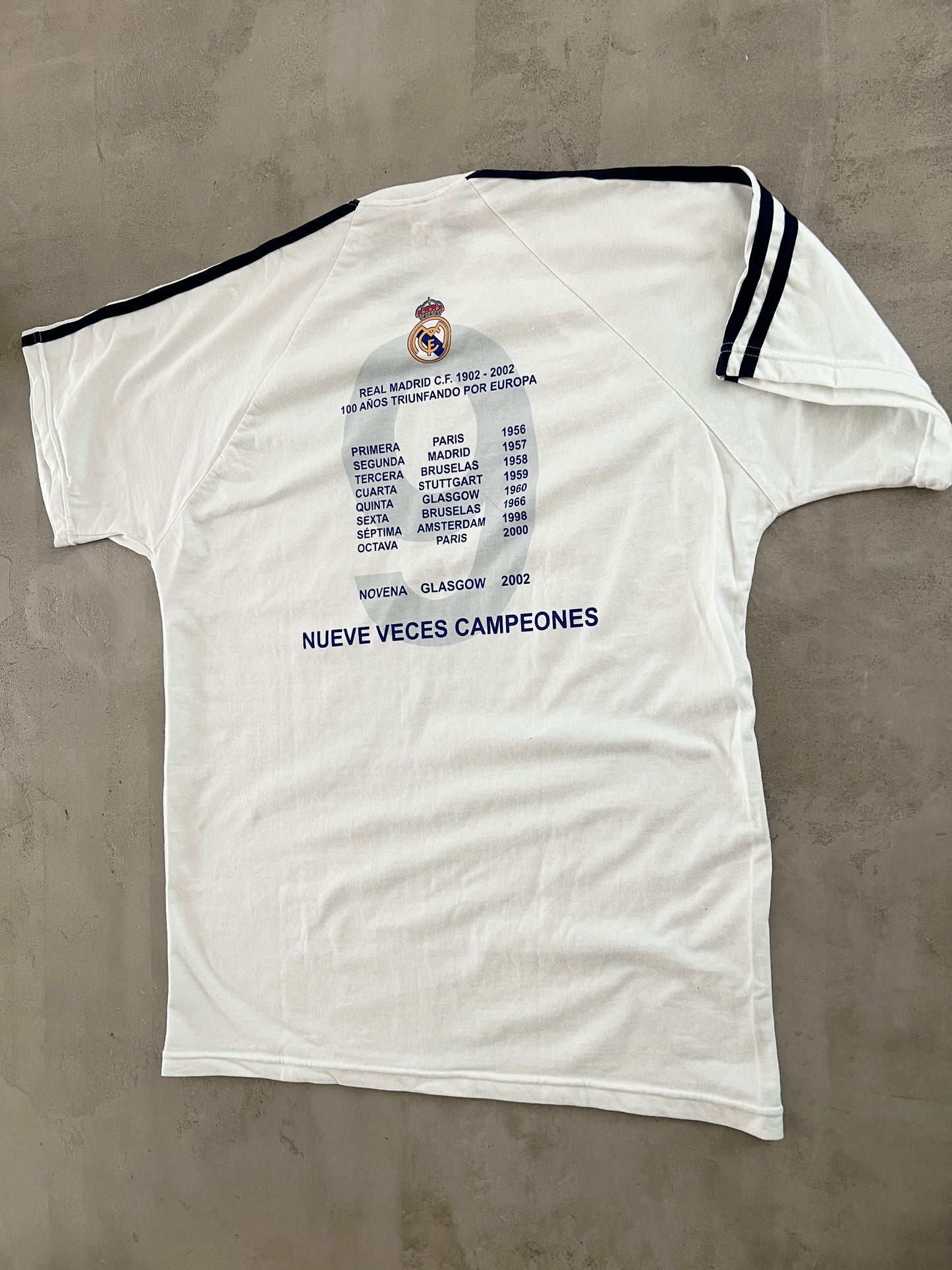 WHITE REAL MADRID ADIDAS CL TEE - 2000S - L/XL