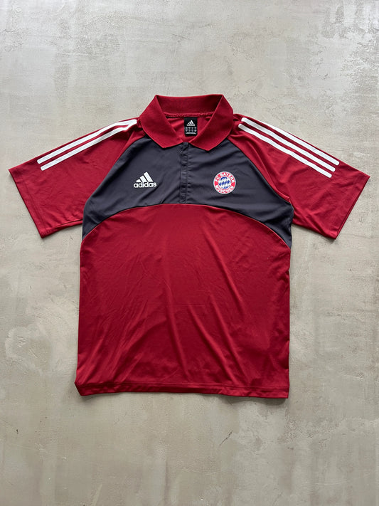 RED FC BAYERN MUNICH ADIDAS POLO - 2000S - L
