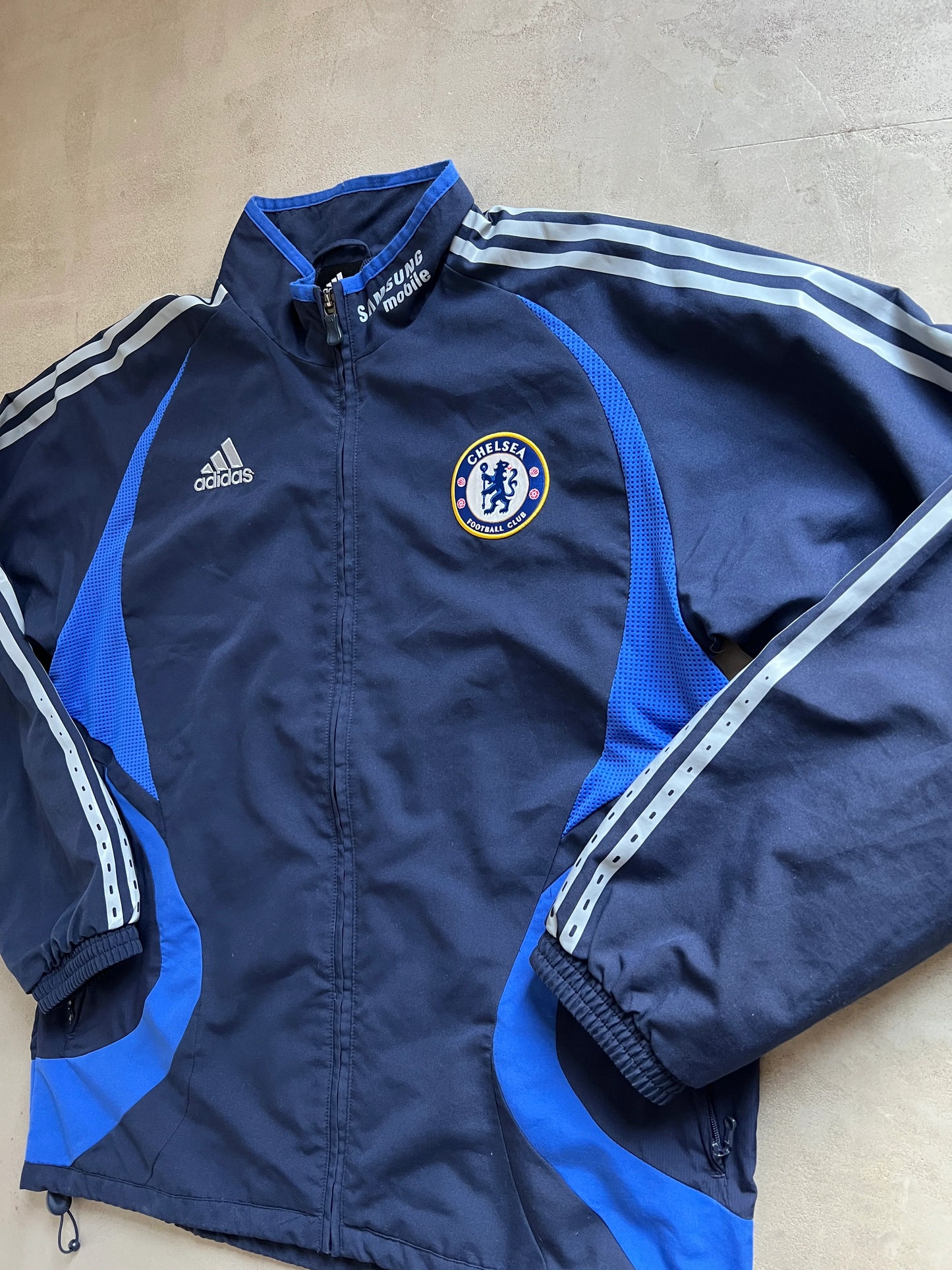 NAVY CHELSEA FC TRACK JACKET - 2000S - L/XL