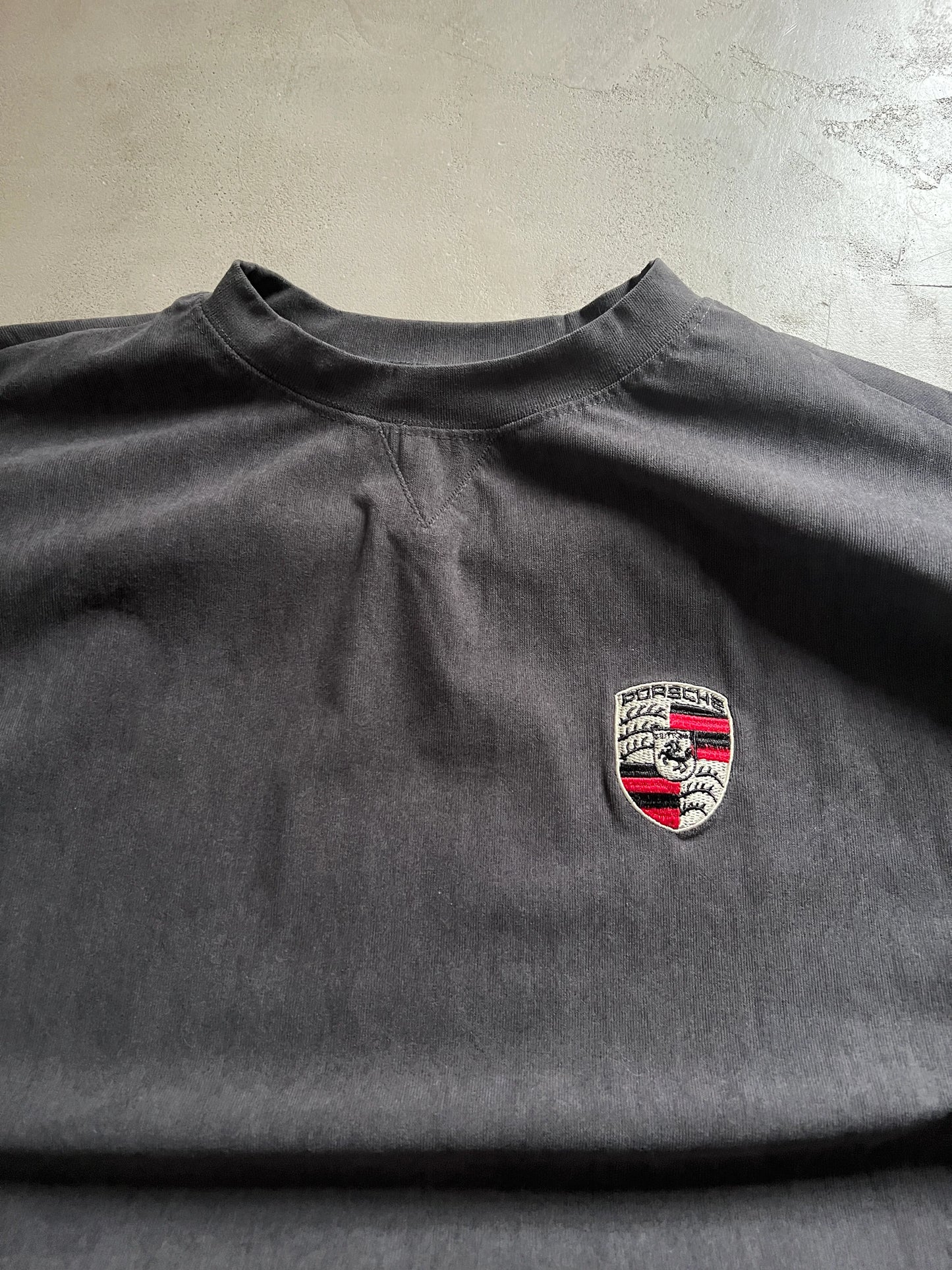 BLACK PORSCHE LONGSLEEVE - 1990S - XL/L