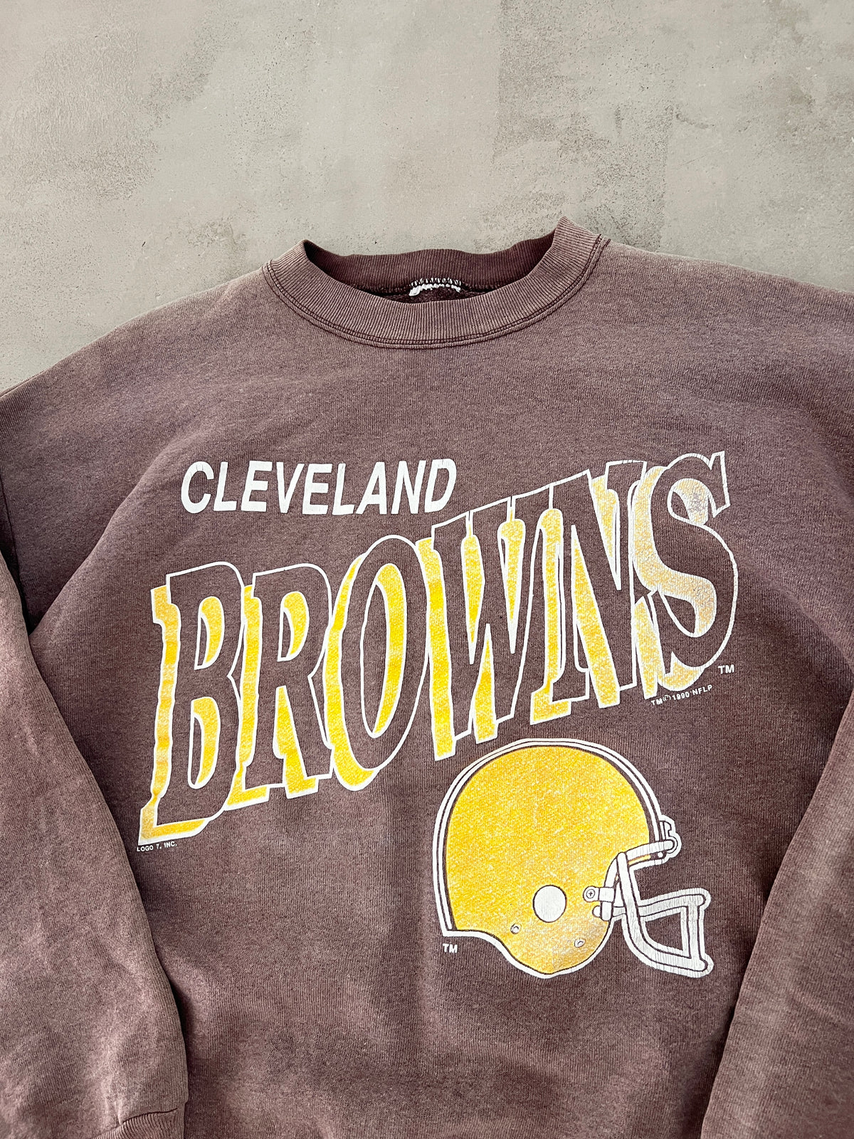 FADED MOCHA BROWNS FOOTBALL SWEATER - 1990S - M