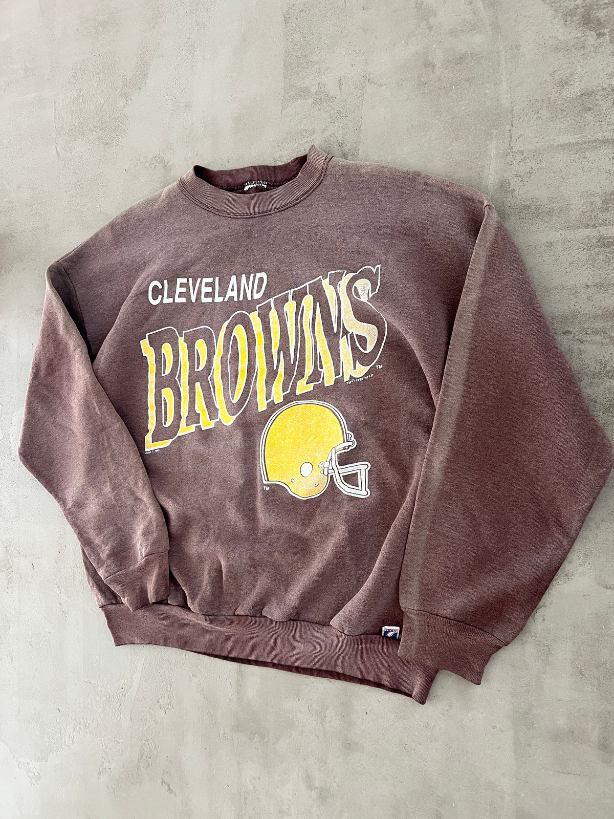 FADED MOCHA BROWNS FOOTBALL SWEATER - 1990S - M