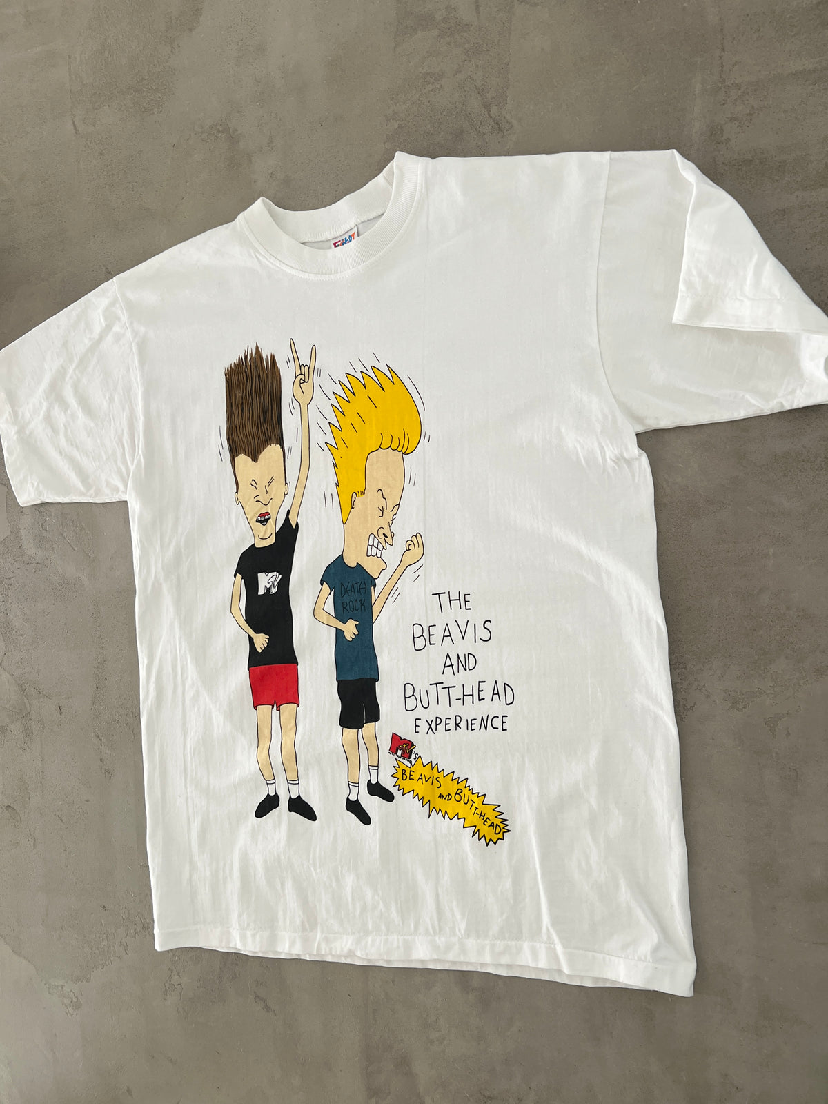 WHITE BEAVIS BUTTHEAD MTV TEE - 2000S - L/M