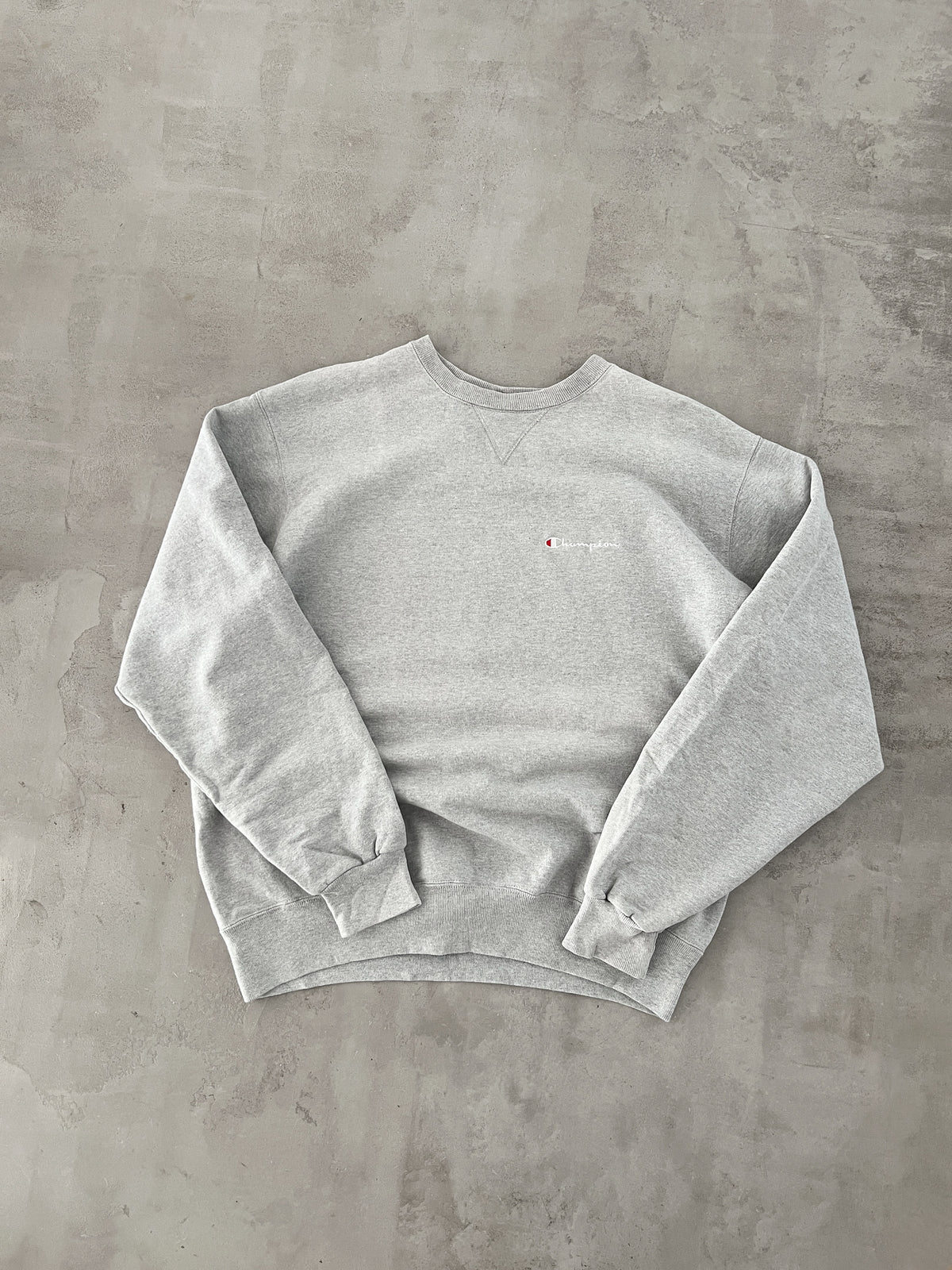 GREY CHAMPION SWEATER - 1990S - L/XL
