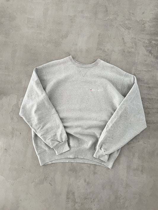GREY CHAMPION SWEATER - 1990S - L/XL