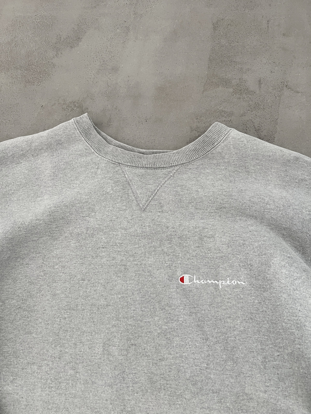 GREY CHAMPION SWEATER - 1990S - L/XL