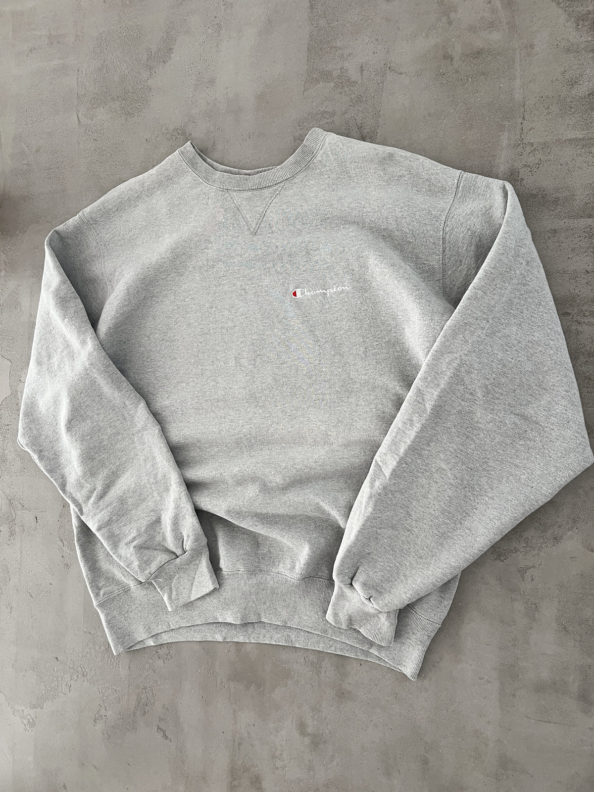GREY CHAMPION SWEATER - 1990S - L/XL