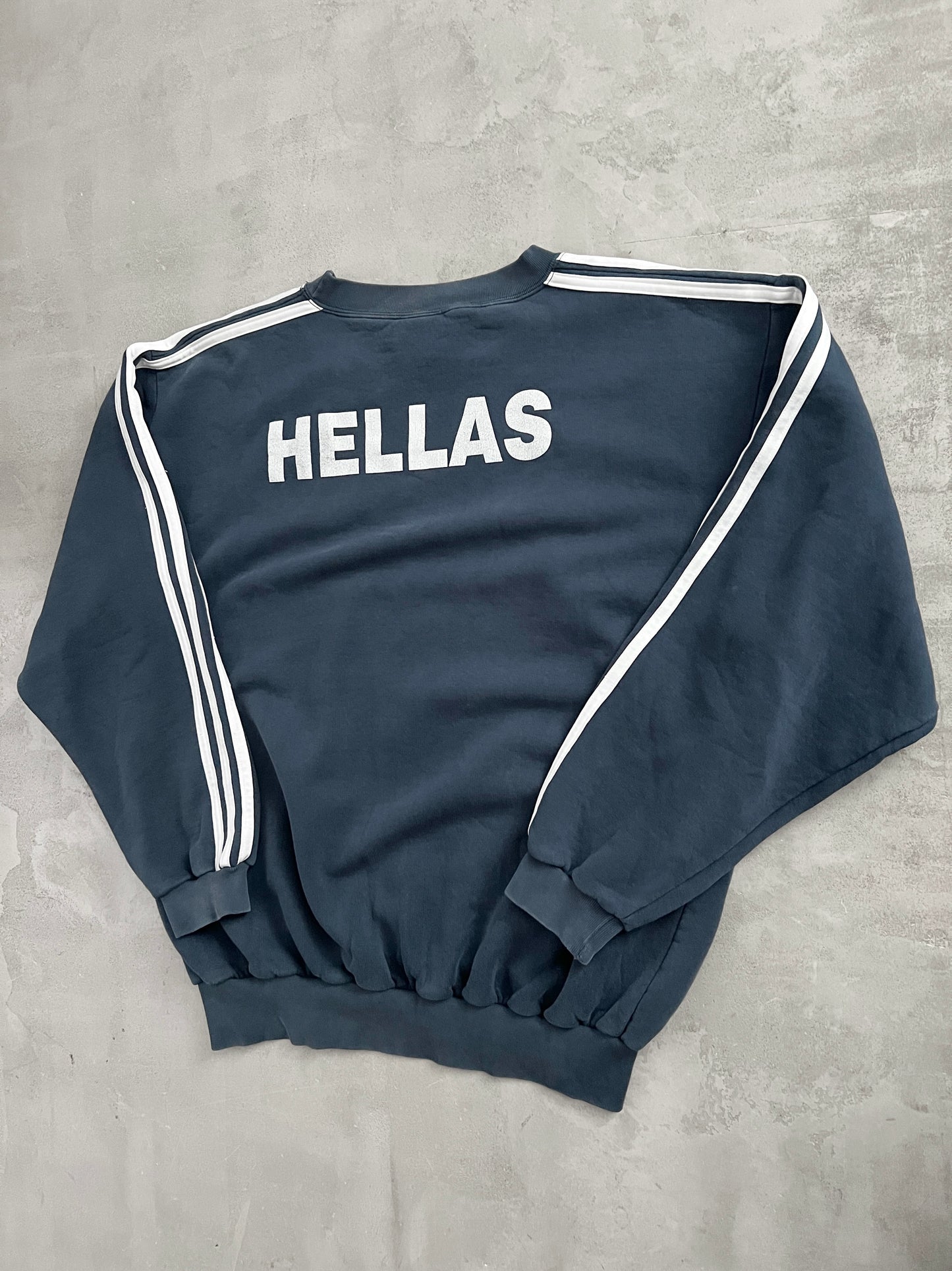 NAVY GREECE ADIDAS SWEATER - 2000S - XL/L