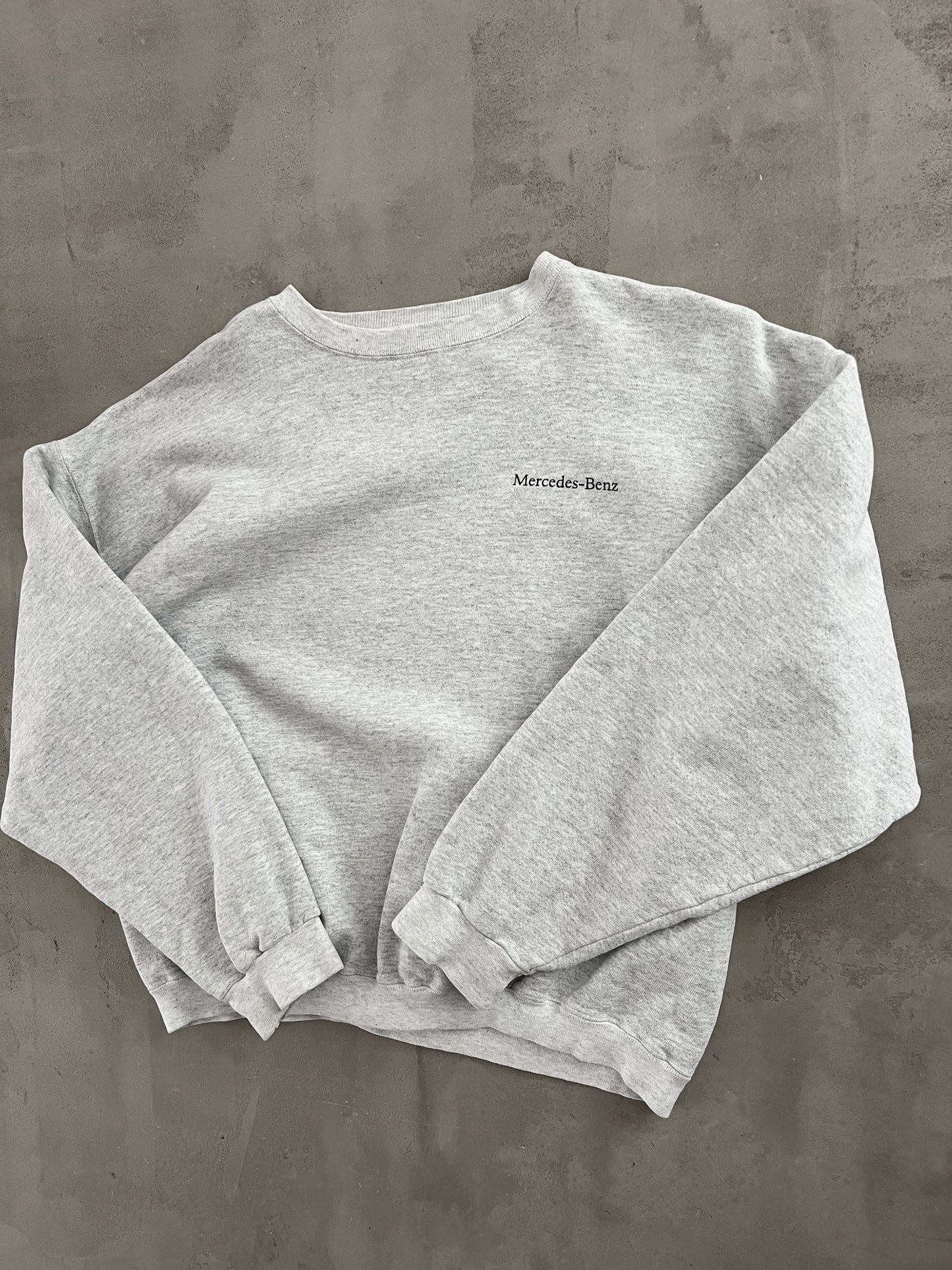 GREY MERCEDES BENZ M-CLASS SWEATER - 1990S - M