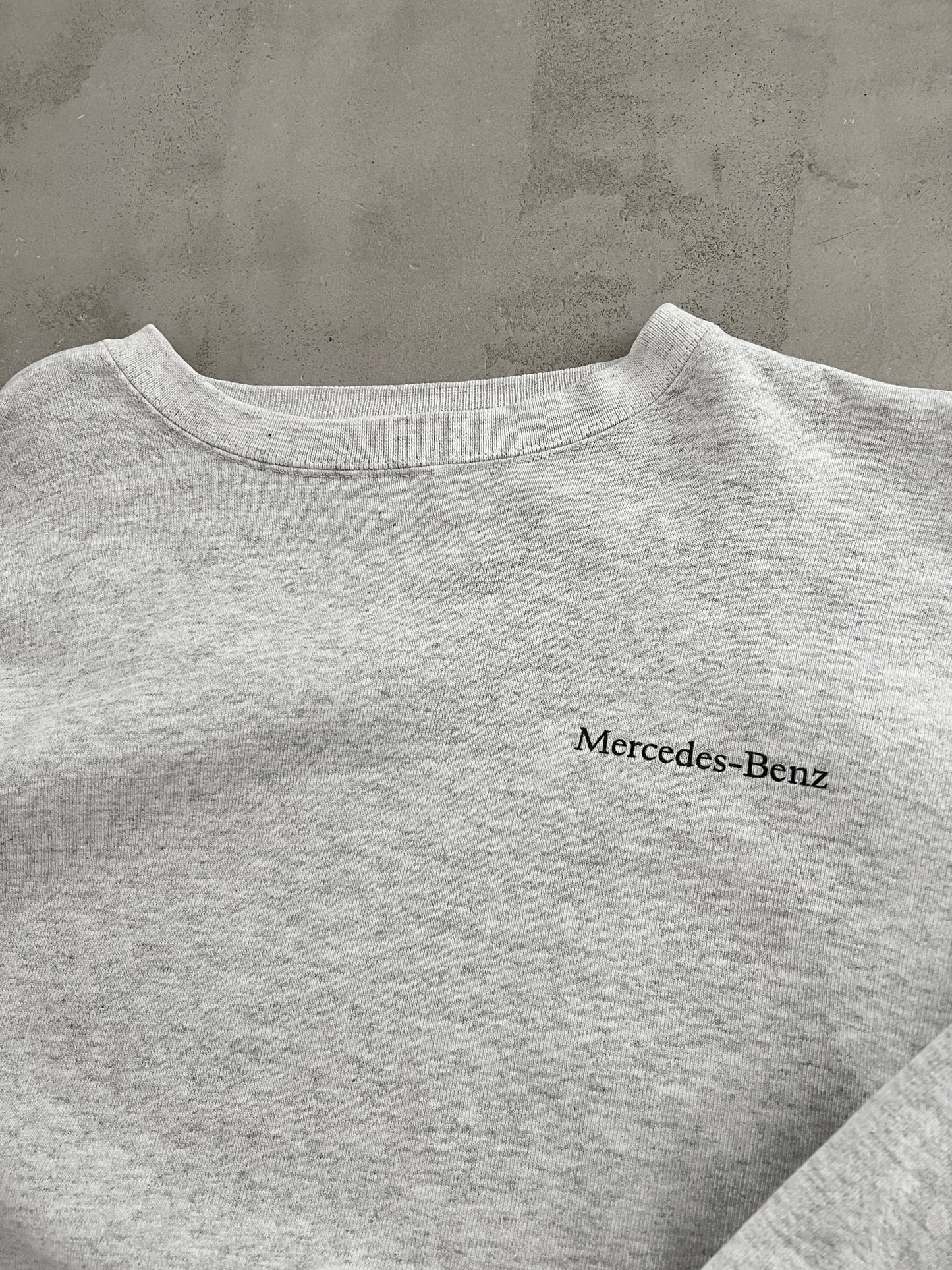 GREY MERCEDES BENZ M-CLASS SWEATER - 1990S - M