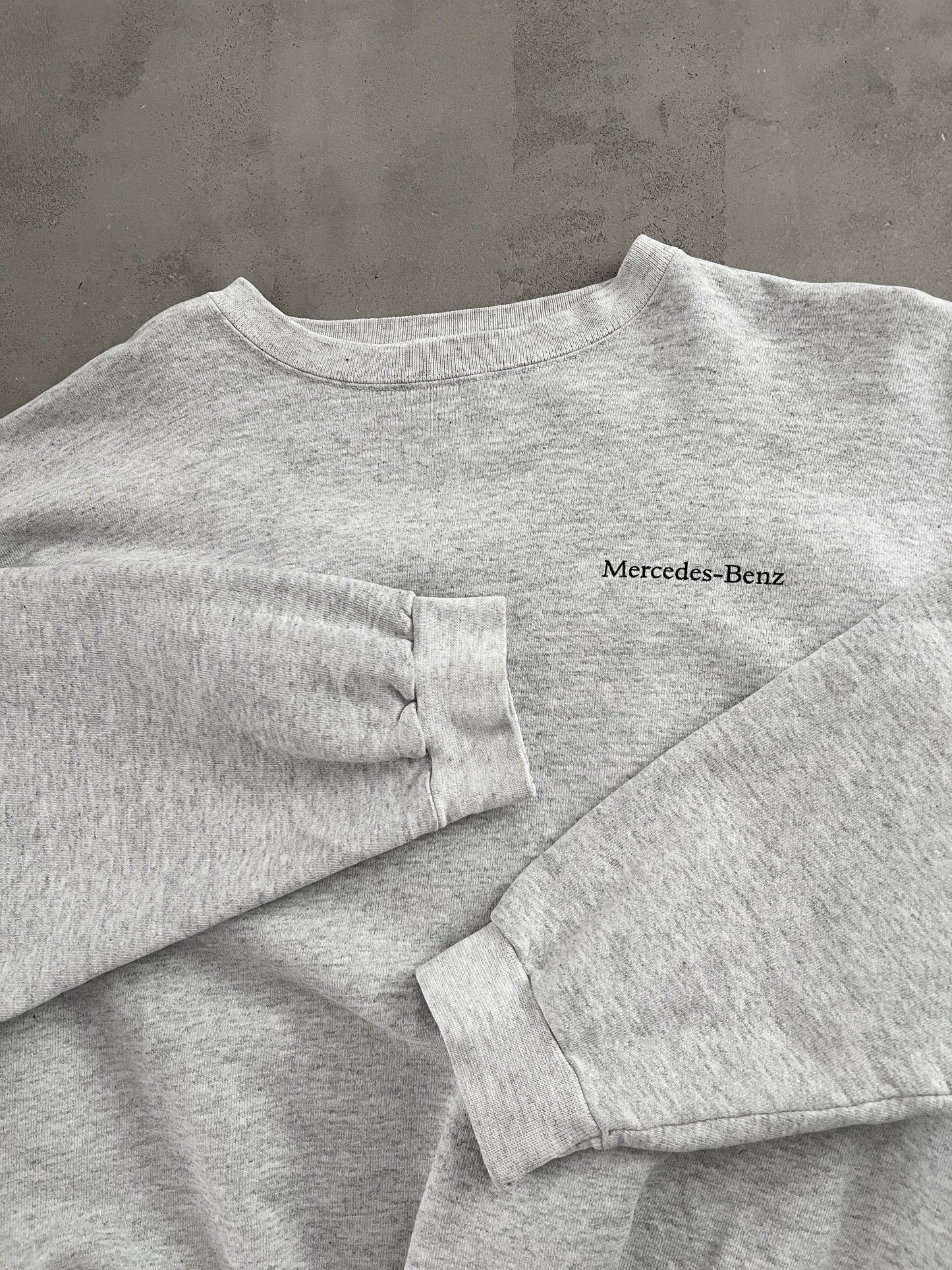 GREY MERCEDES BENZ M-CLASS SWEATER - 1990S - M