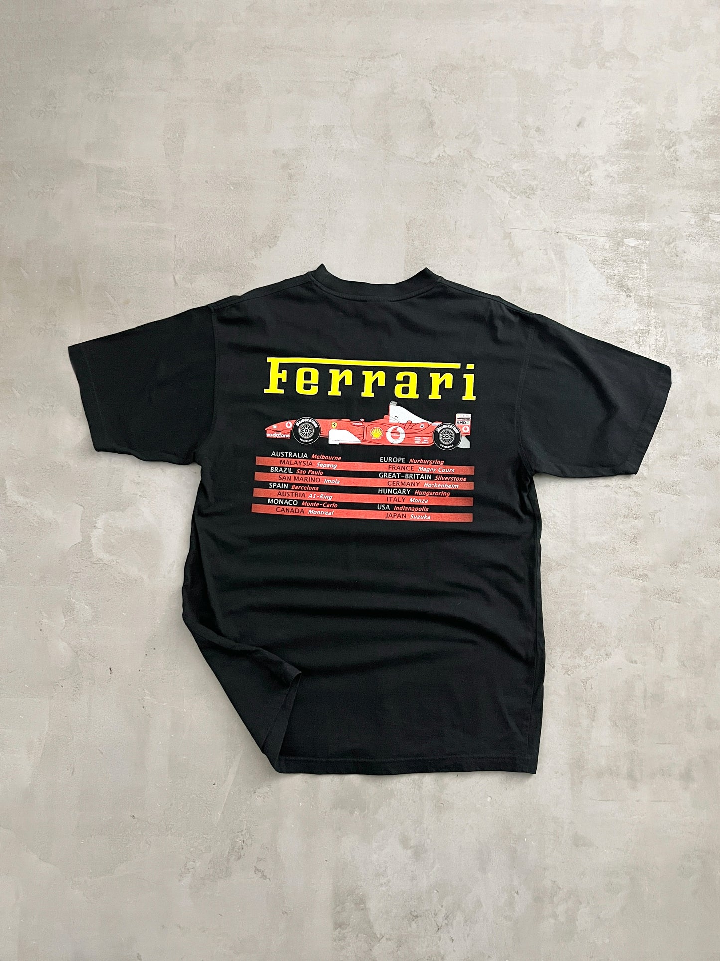 BLACK FERRARI TEE - 1990S - XXL