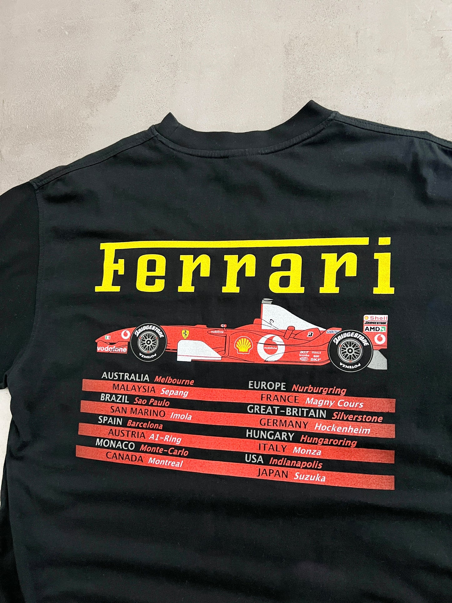BLACK FERRARI TEE - 1990S - XXL