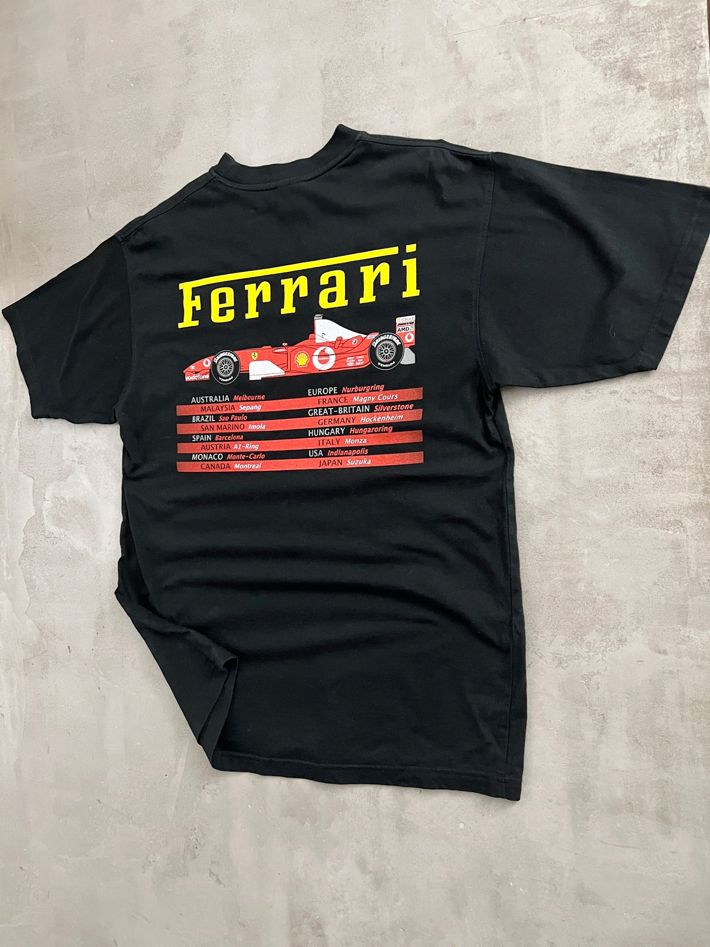 BLACK FERRARI TEE - 1990S - XXL