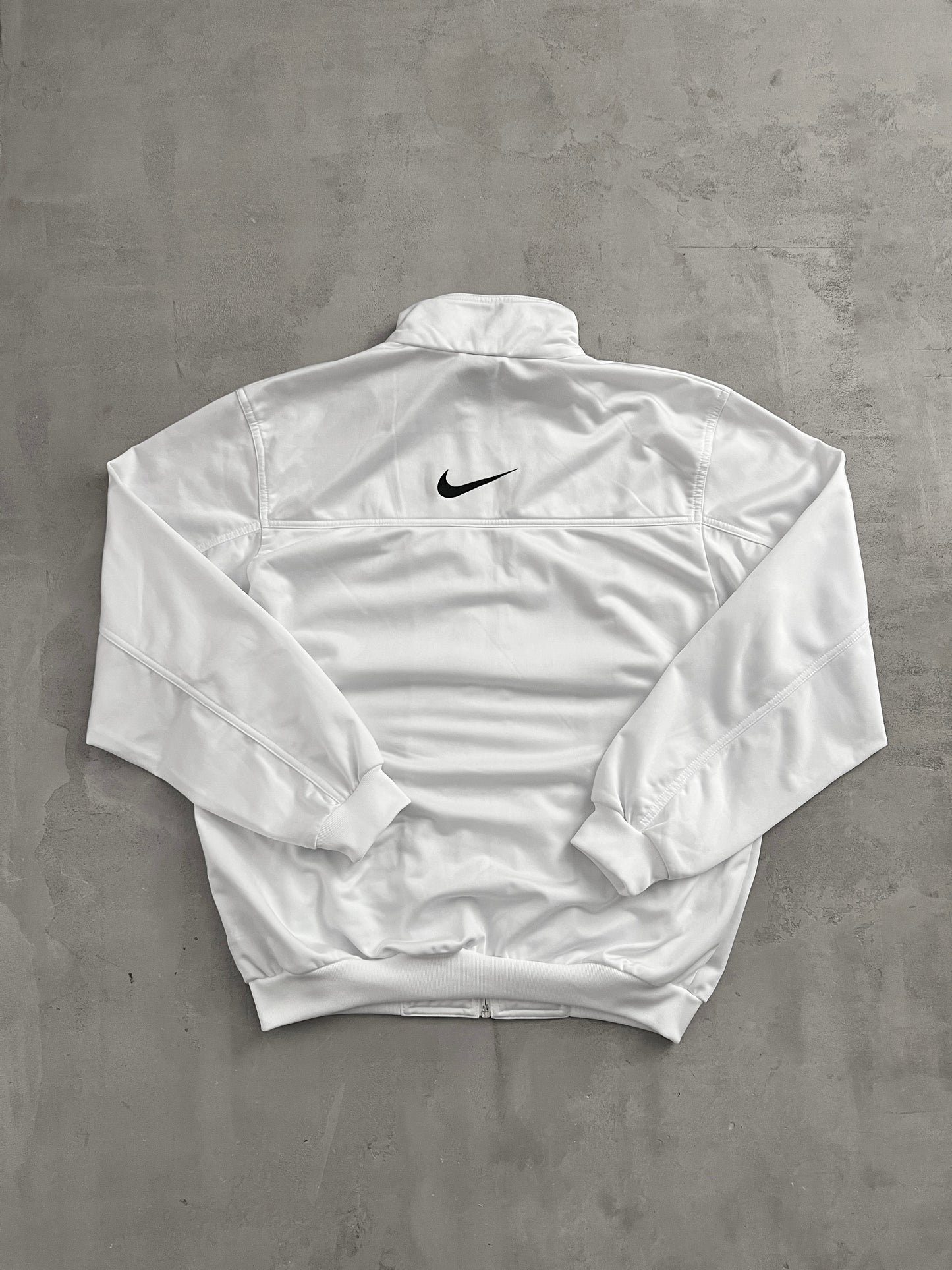 WHITE NIKE TRACK JACKET - 2000S - L