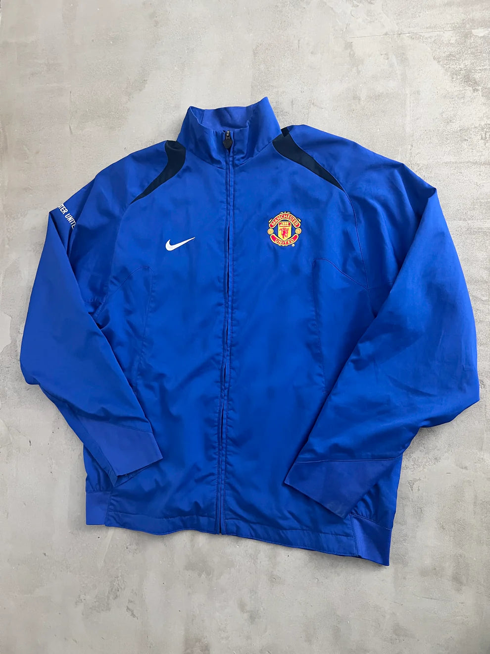 BLUE MANCHESTER UNITED NIKE JACKET - 2000S - XL