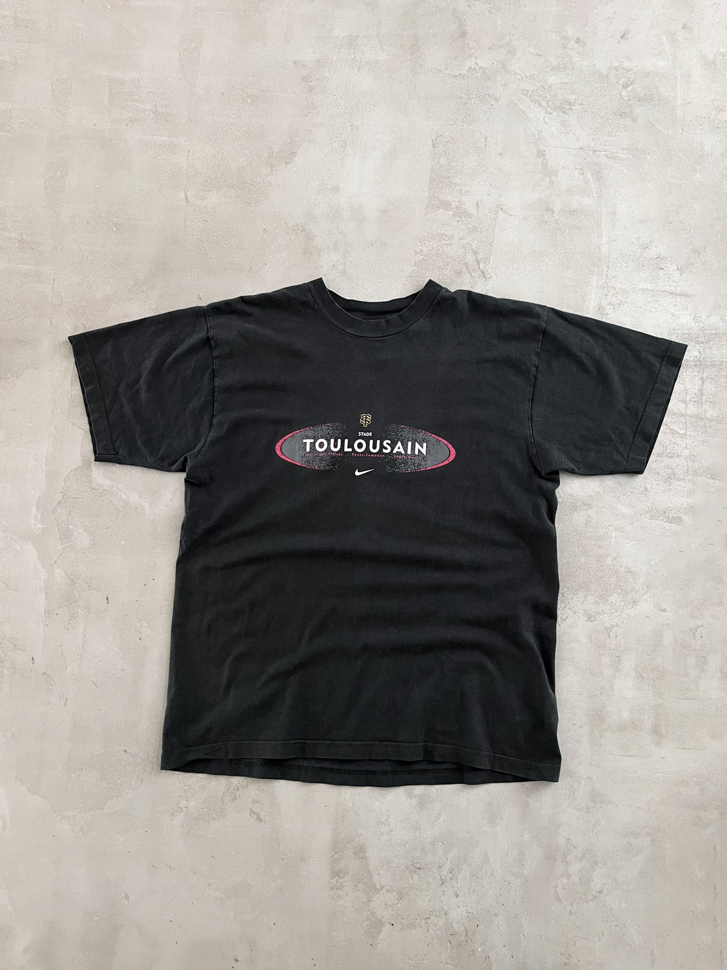 BLACK FC TOULOUSE NIKE TEE - 1990S - L