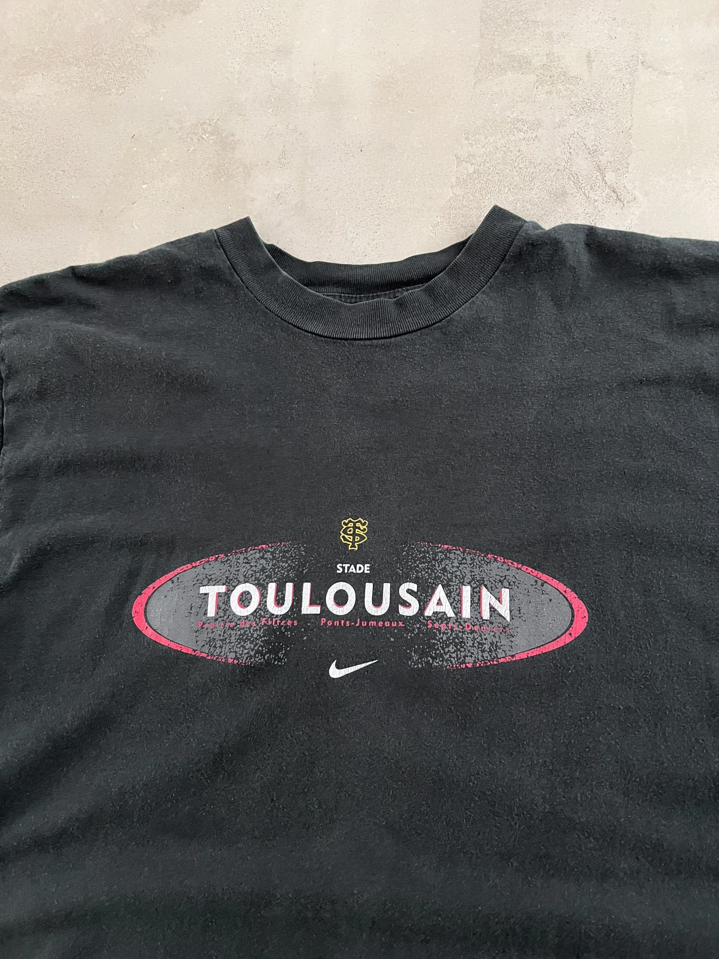 BLACK FC TOULOUSE NIKE TEE - 1990S - L