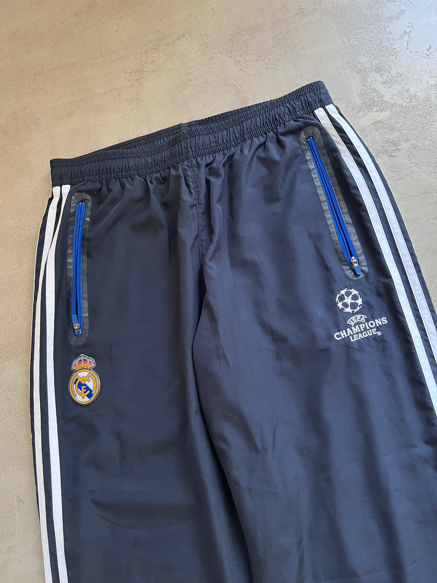NAVY REAL MADRID TRACK PANTS - 2000S - L