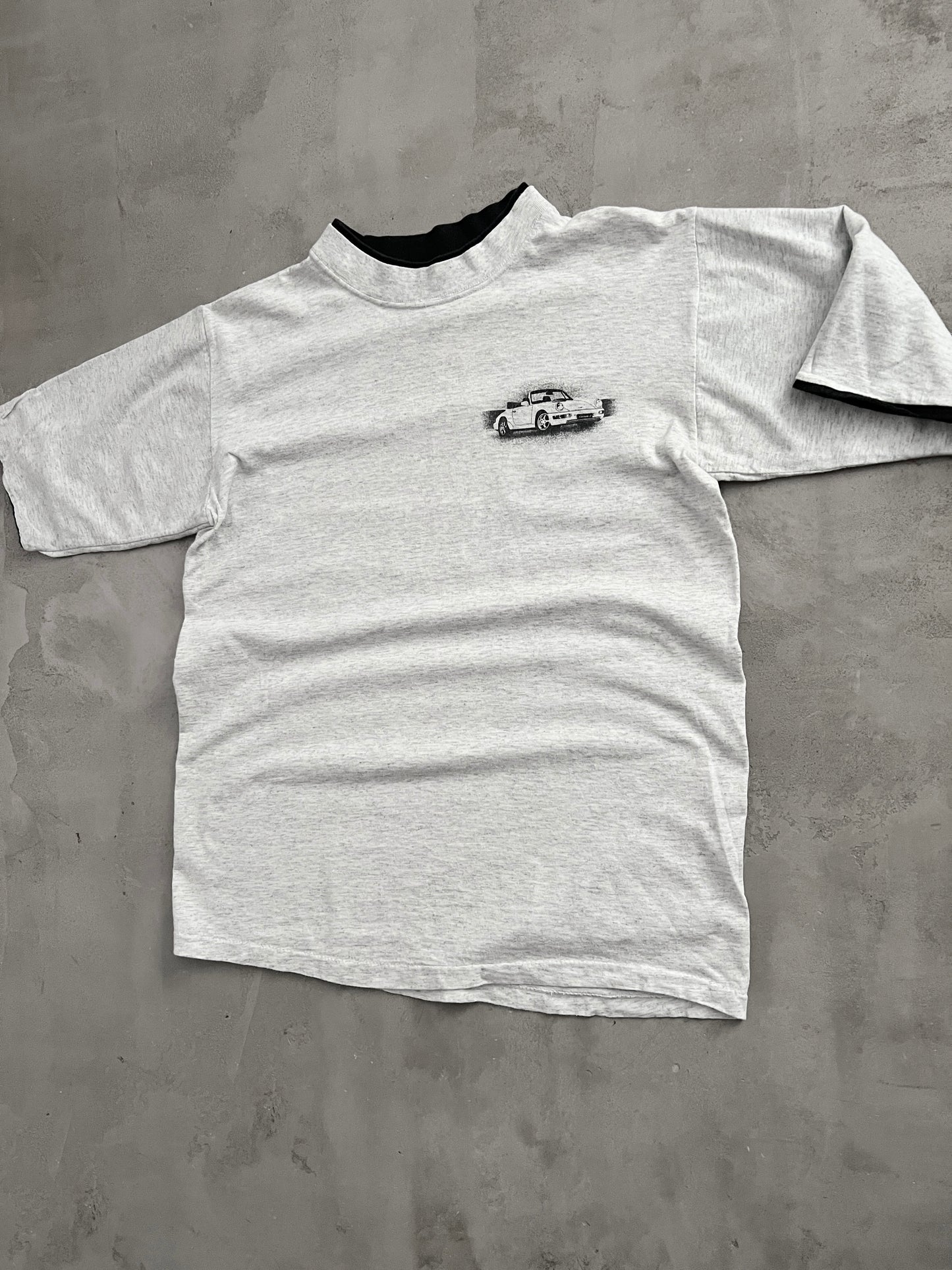 GREY PORSCHE 911 TEE - 1990S - L/M