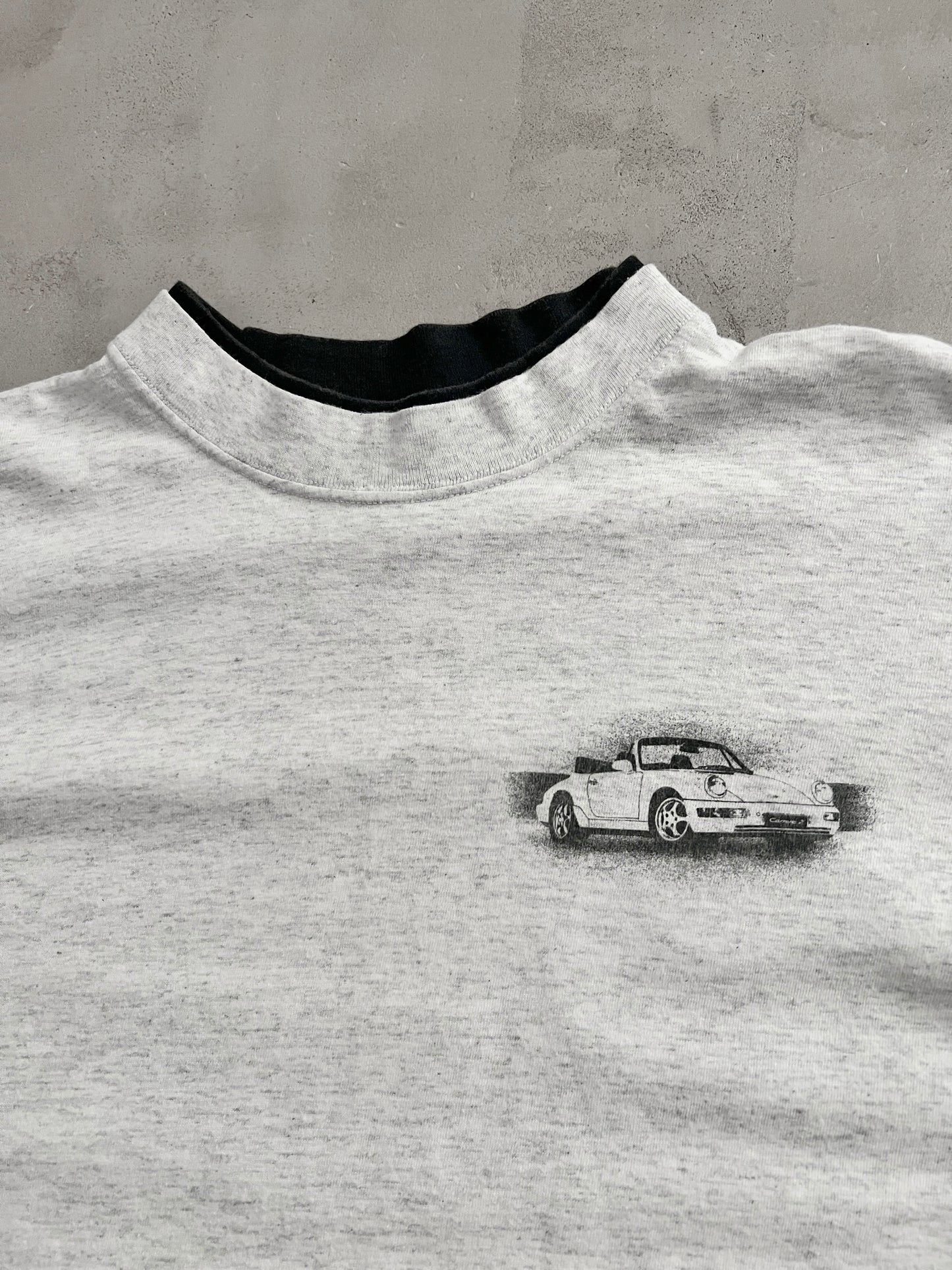 GREY PORSCHE 911 TEE - 1990S - L/M